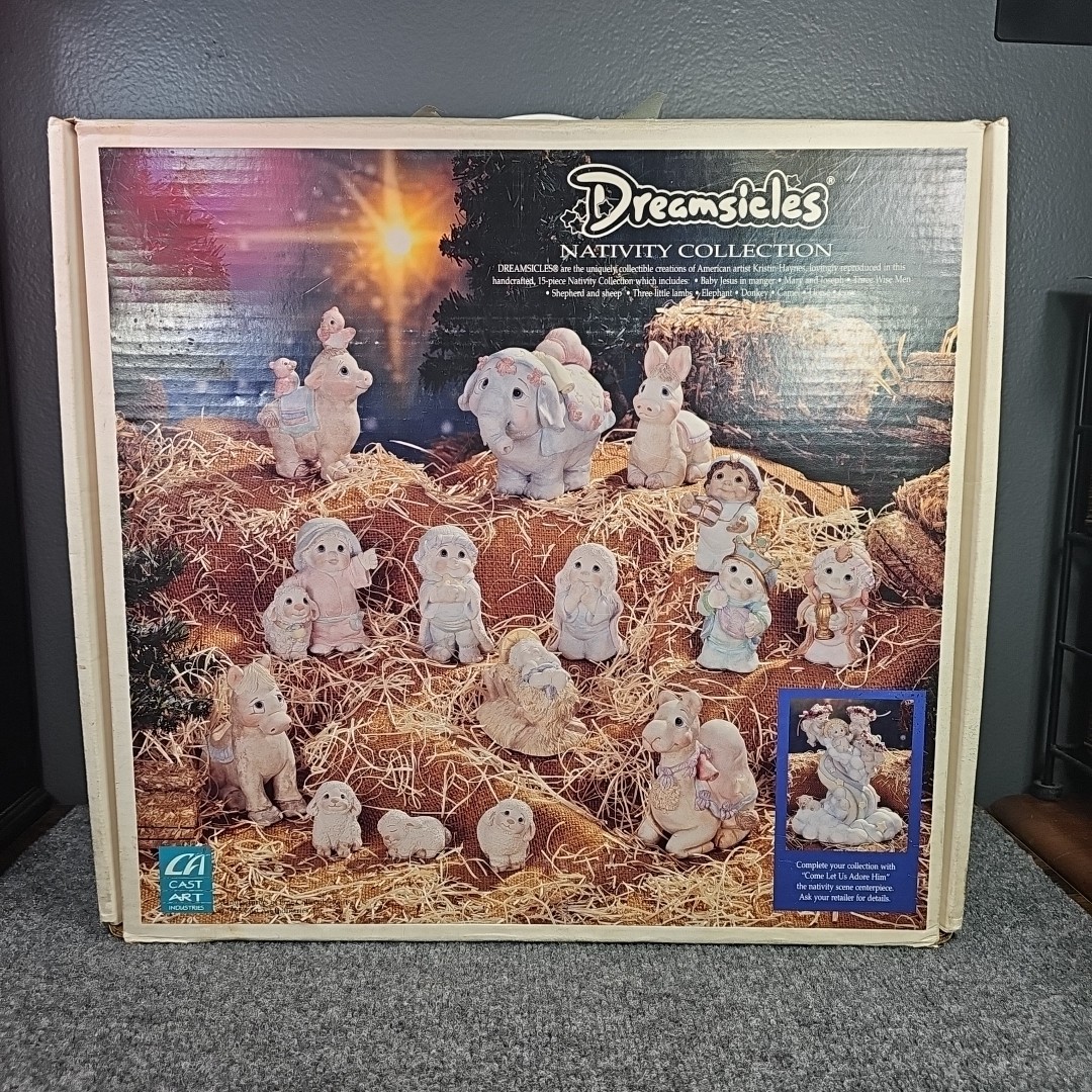 Dreamsicles Nativity Collection DX489 1995/96 Kristin Haynes 15 Piece Grannycore
