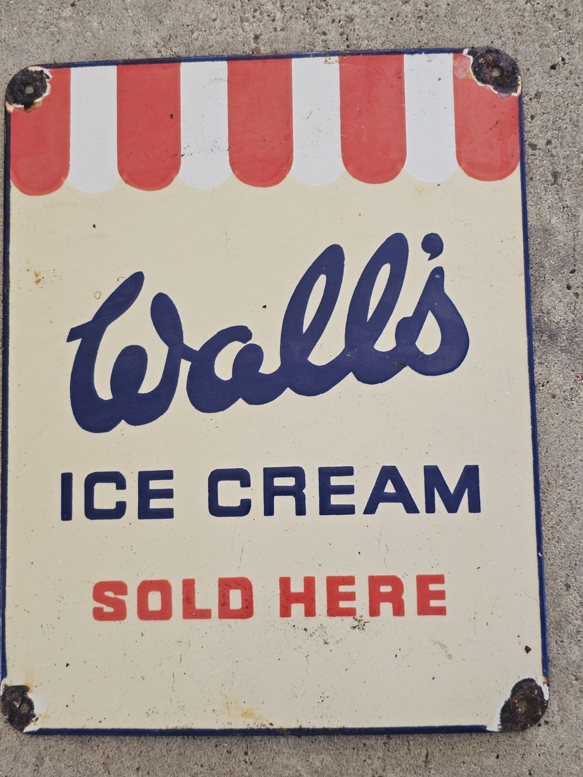 VINTAGE WALLS ICE CREAM PORCELAIN SIGN OLD DAIRY CREAMERY LONDON UK ADVERTISING VINTAGE WALLS ICE CREAM PORCELAIN SIGN OLD DAIRY CREAMERY LONDON UK ADVERTISING