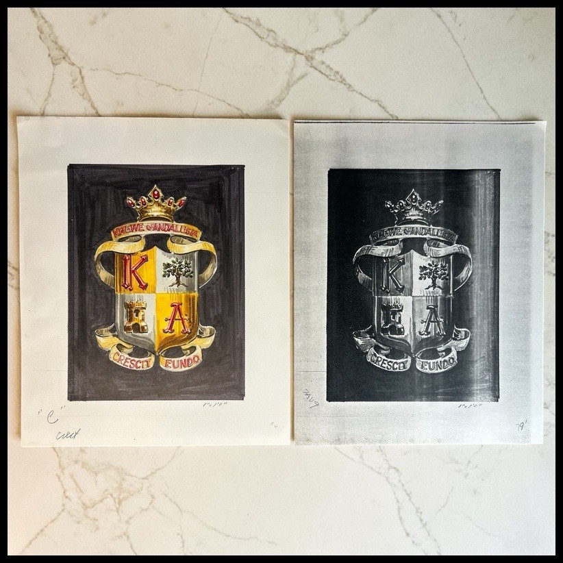 Vintage 1979 Krewe of Andalusia Mardi Gras Art Spangenberg Studios Set Archive