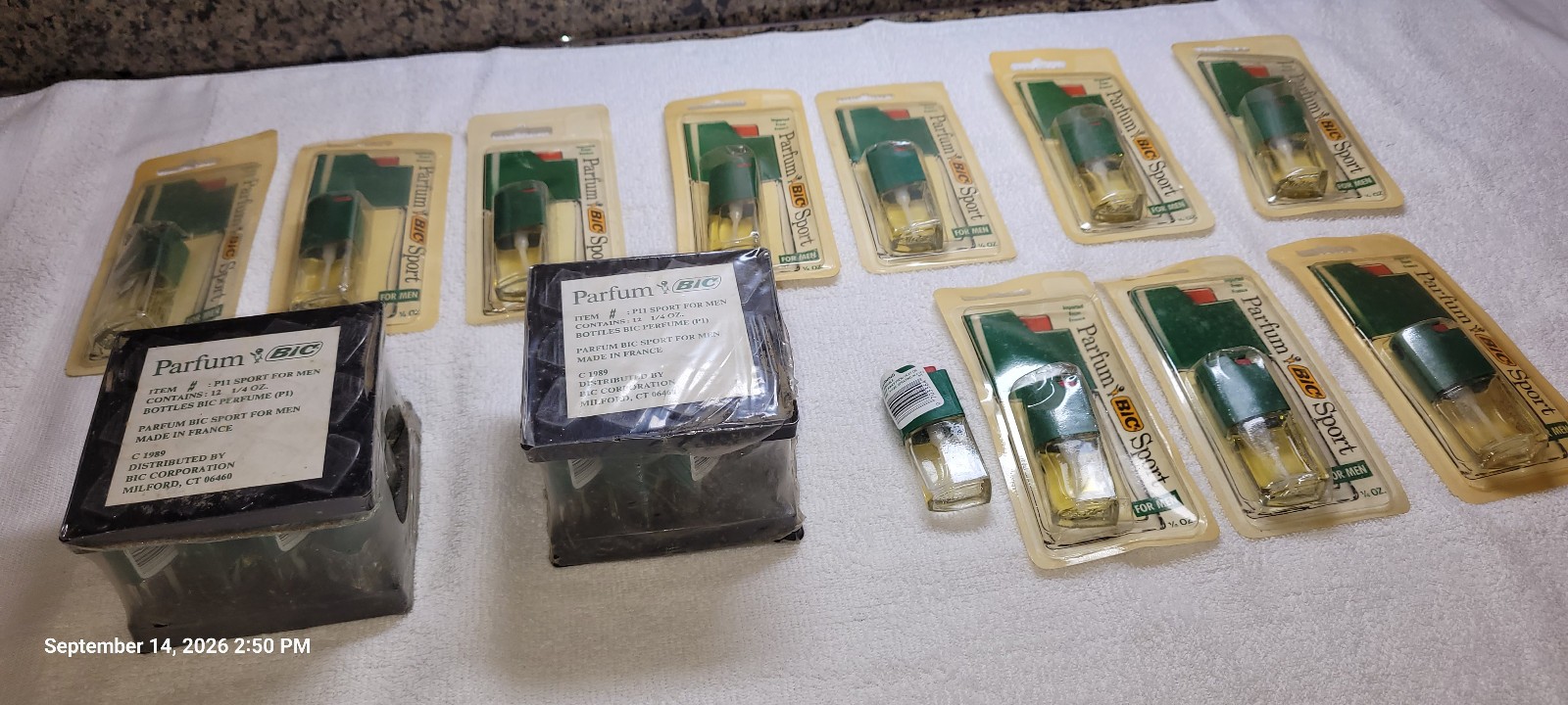 RARE 1989 BIC PARFUM COLLECTION 156 NOS Jour Nuit Homme Sport Displays Vintage