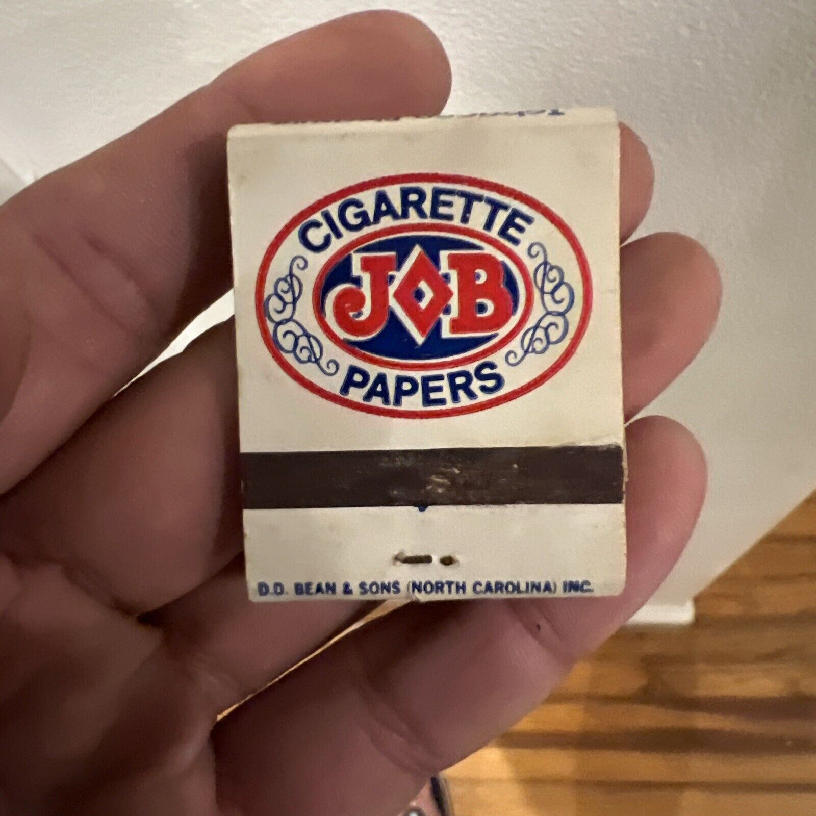 Vintage JOB Cigarette Papers Matches Matchbook Cover North Carolina Baseball