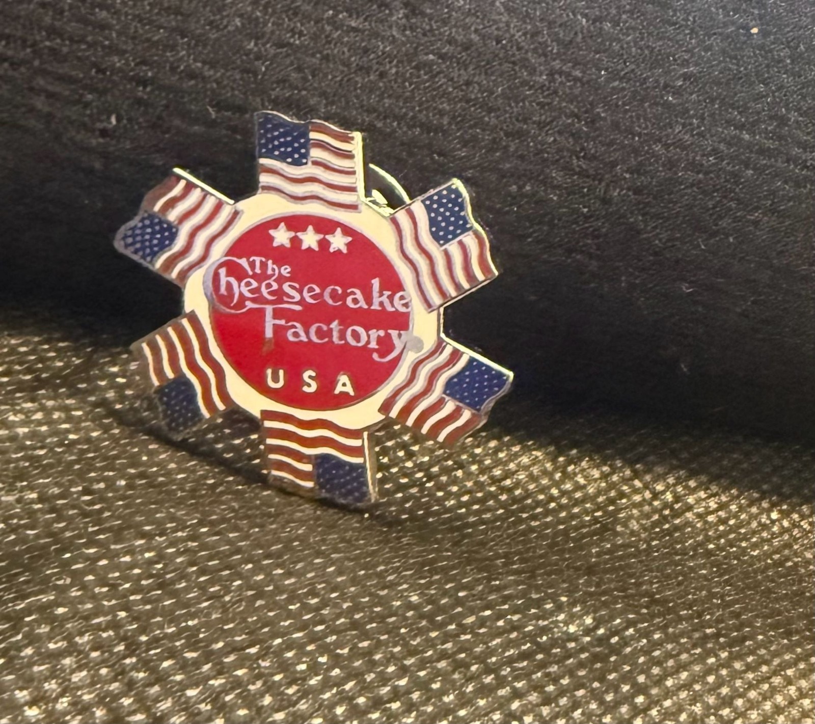 The Cheesecake Factory USA Flag Lapel Pin The Cheesecake Factory USA Flag Lapel Pin