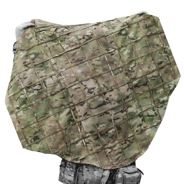 Tactical Camouflage Cloak Multicam SOF Tortila Ghillie Poncho NIR Mesh UA