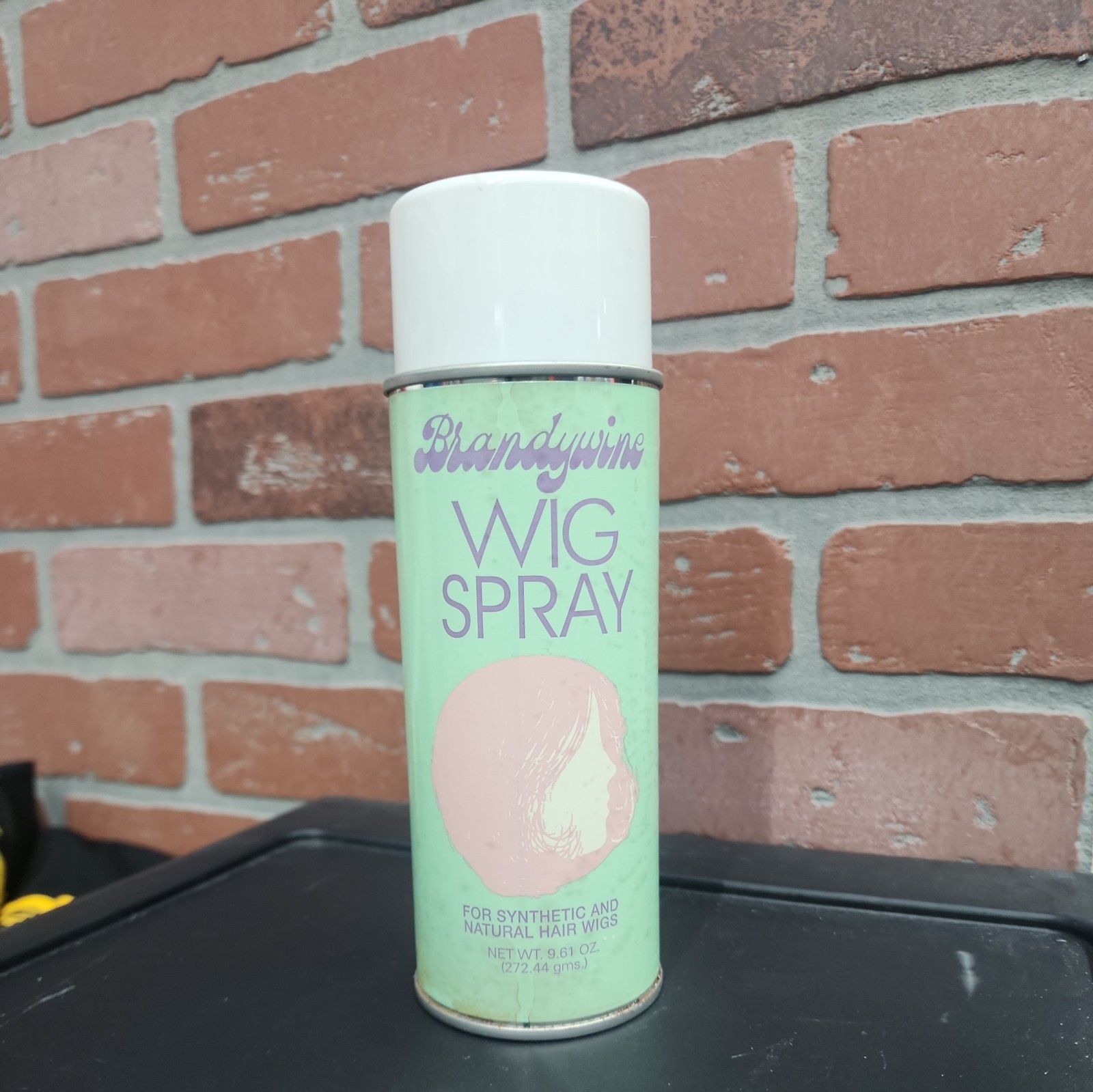 Vtg 70s 80s Brandywine Wig Spray Aerosol 9.61 oz Synthetic & Natural Hair Wigs 