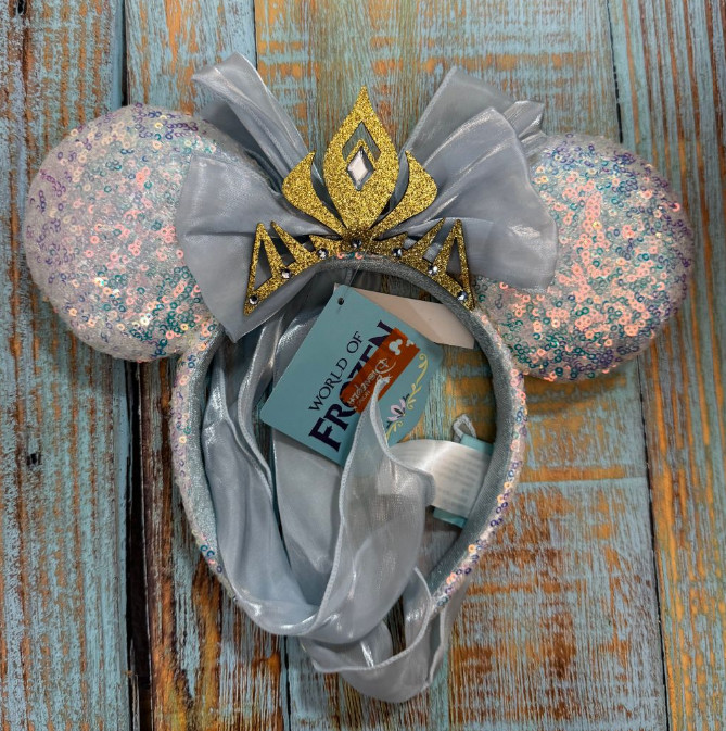 Genuine Disney Parks Frozen Elsa Anna Minnie Mouse Ears Headband New Genuine Disney Parks Frozen Elsa Anna Minnie Mouse Ears Headband New