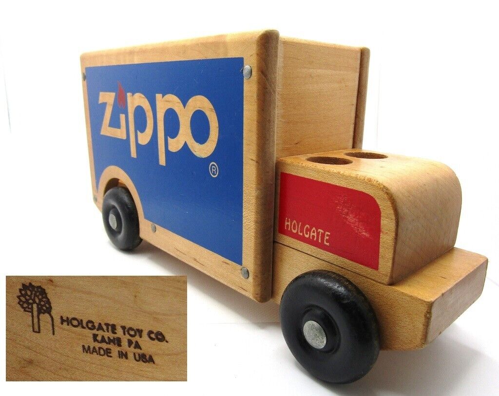 Zippo Car Wood Wooden Track Cristmas 1991 Rare
