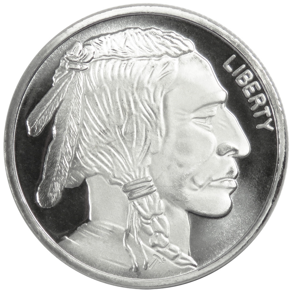 1 Troy oz Buffalo .999 Fine SiIver Round 1 Troy oz Buffalo .999 Fine SiIver Round