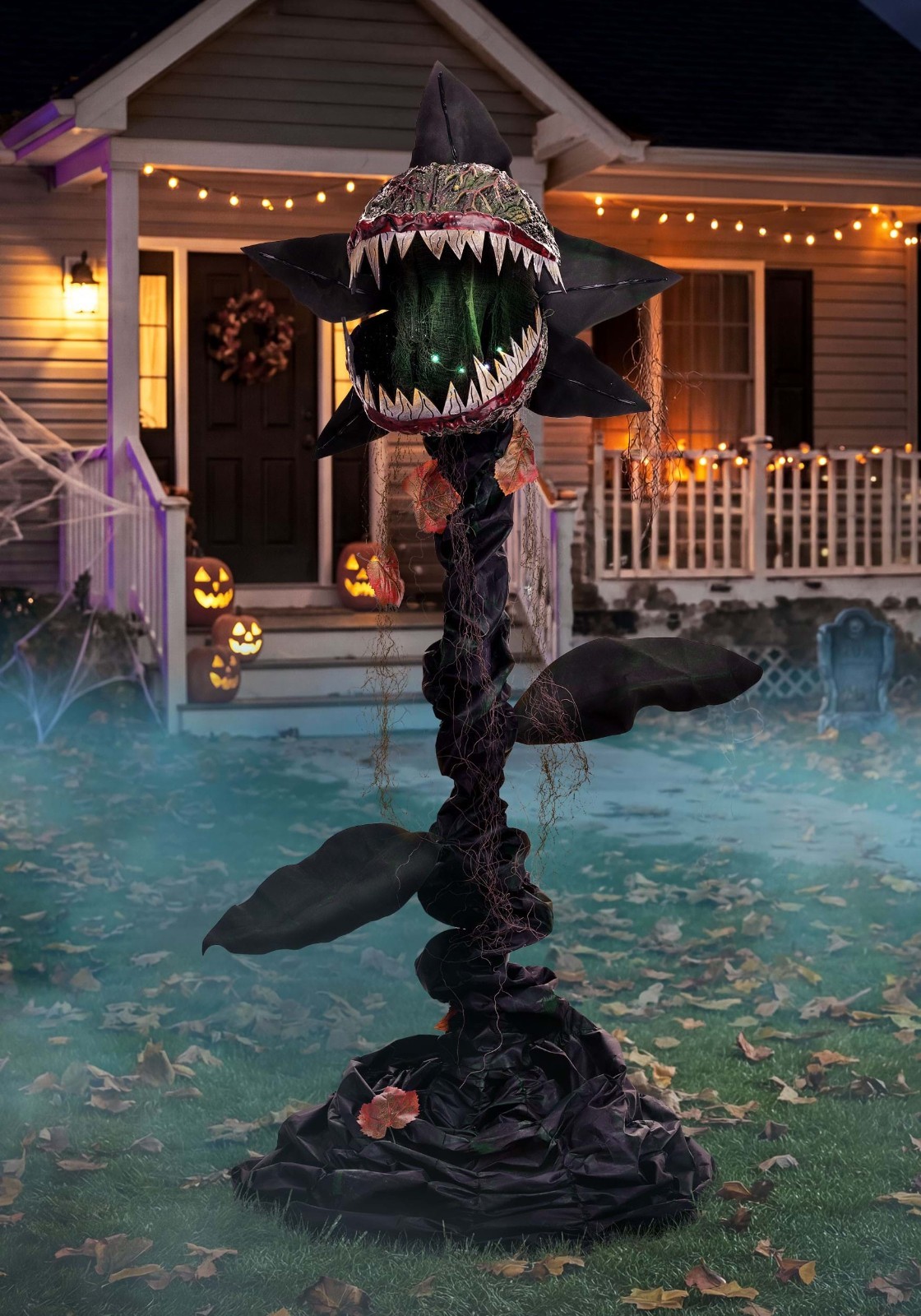 5FT Animatronic Gnashroot the Carnivorous Plant Halloween Decoration 2026 5FT Animatronic Gnashroot the Carnivorous Plant Halloween Decoration 2026