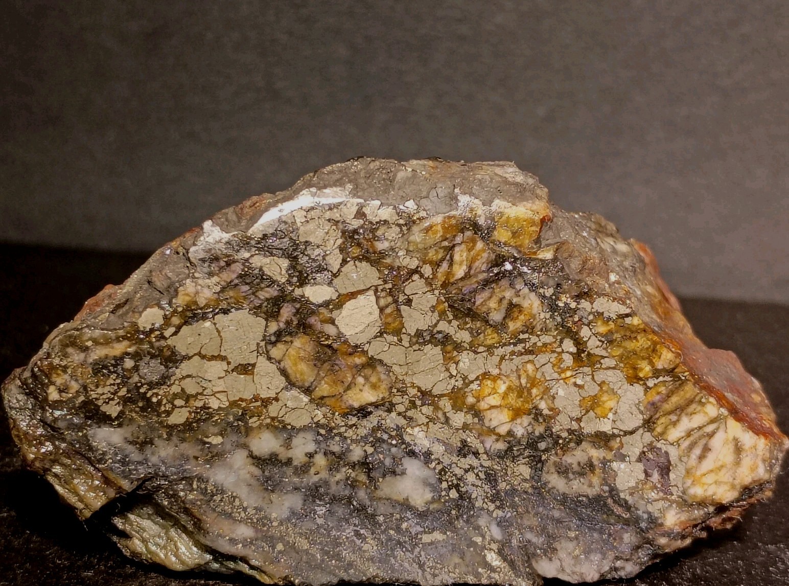 284g Apex Shaft Ore - Silver Galena, Topaz, Fluorite Wolframite, Zinnwaldite 