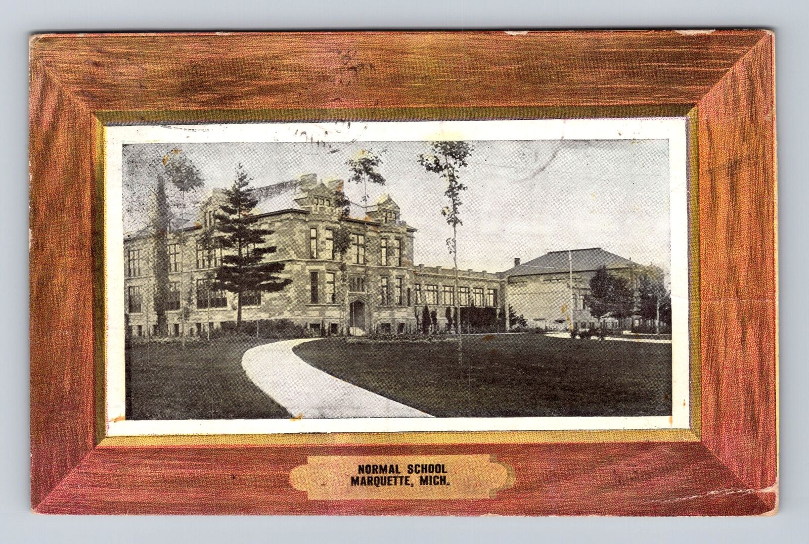Marquette MI-Michigan, Normal School, Antique Vintage c1908 Souvenir Postcard