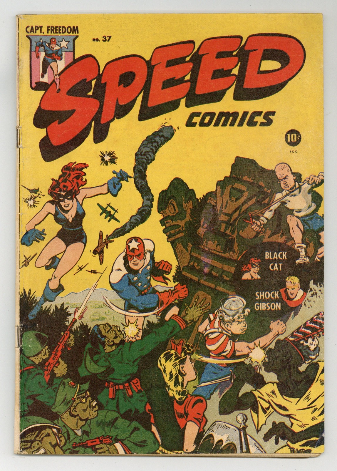 Speed Comics #37 GD+ 2.5 RESTORED 1945