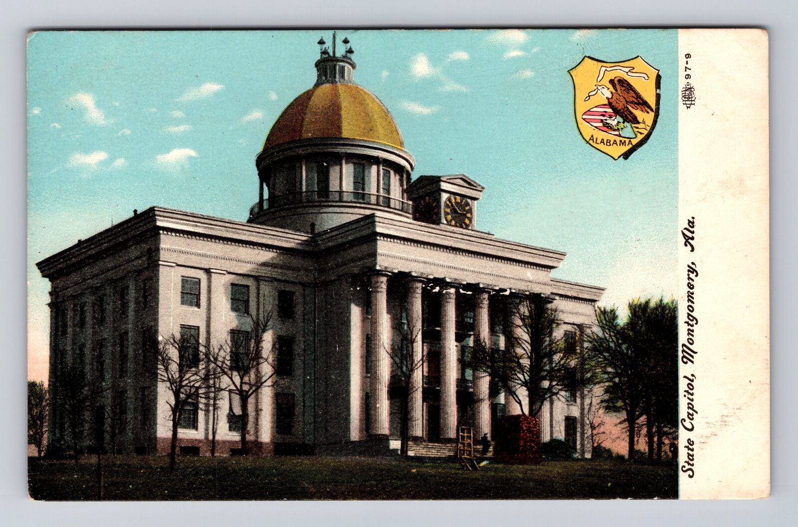Montgomery AL-Alabama, State Capitol, Antique, Vintage Souvenir Postcard