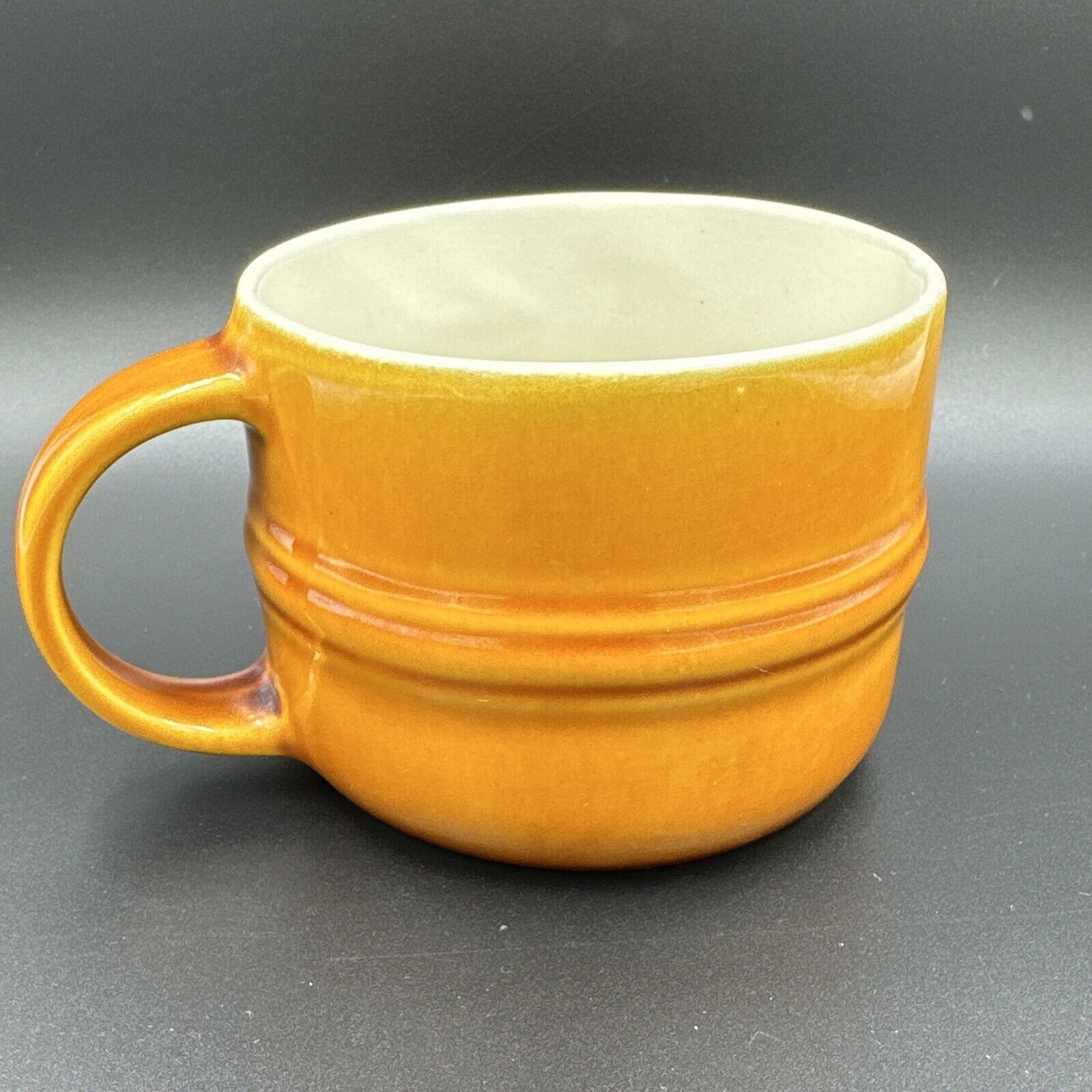 Vintage Secla Golden Banded 3” Coffee Mug made in Portugal  1960’s  Rare