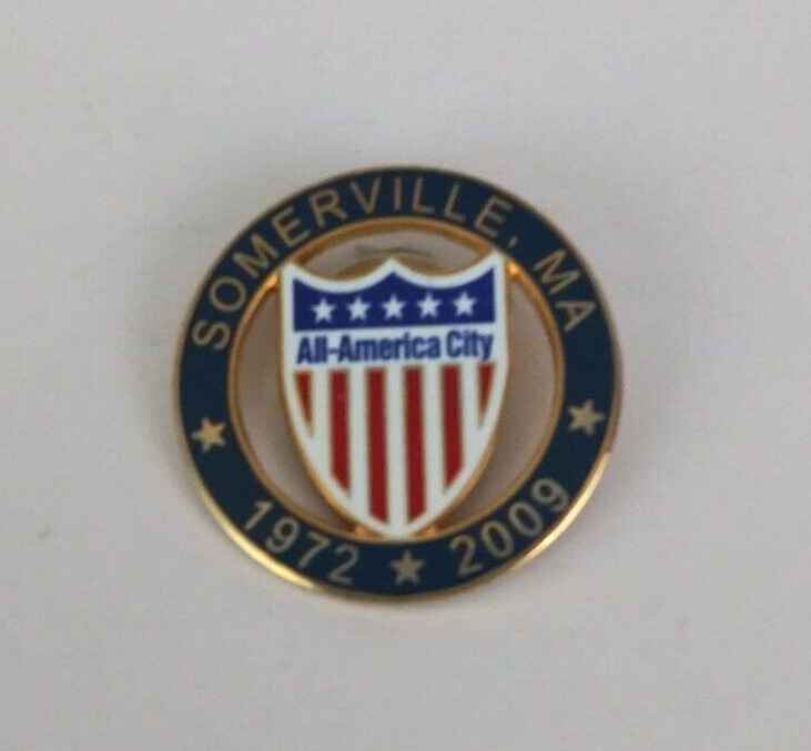 Somerville, MA All-American City 1972 2009 Lapel Hat Pin