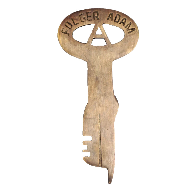 Folger Adam Solid Brass Prison Cell Key 