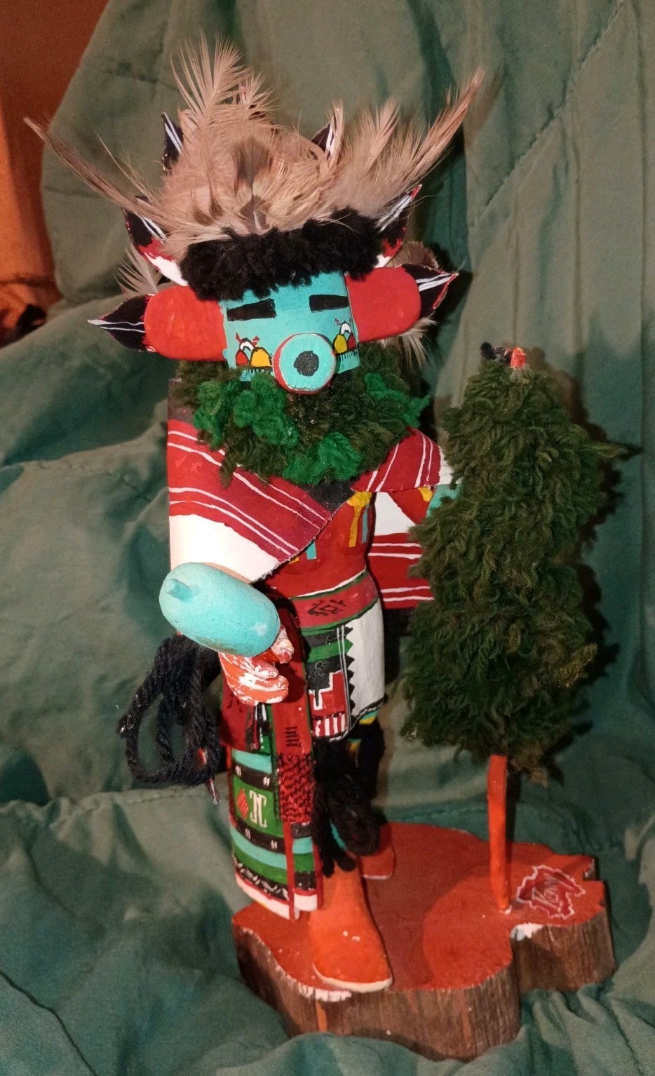 Hopi Early Morning Kachina Signed Kenny Lucas Carving Circa 1970's 
