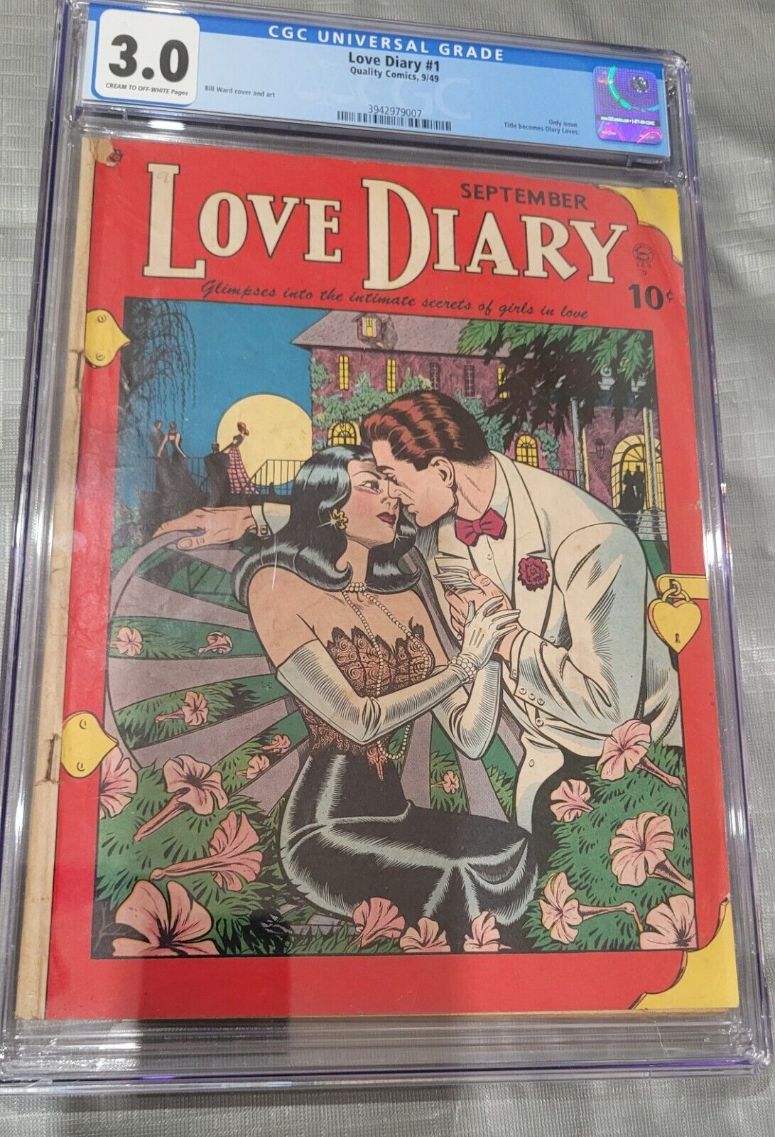 Love Diary #1 (September 1949, Quality) Rare, Golden Age, CGC Graded (3.0)