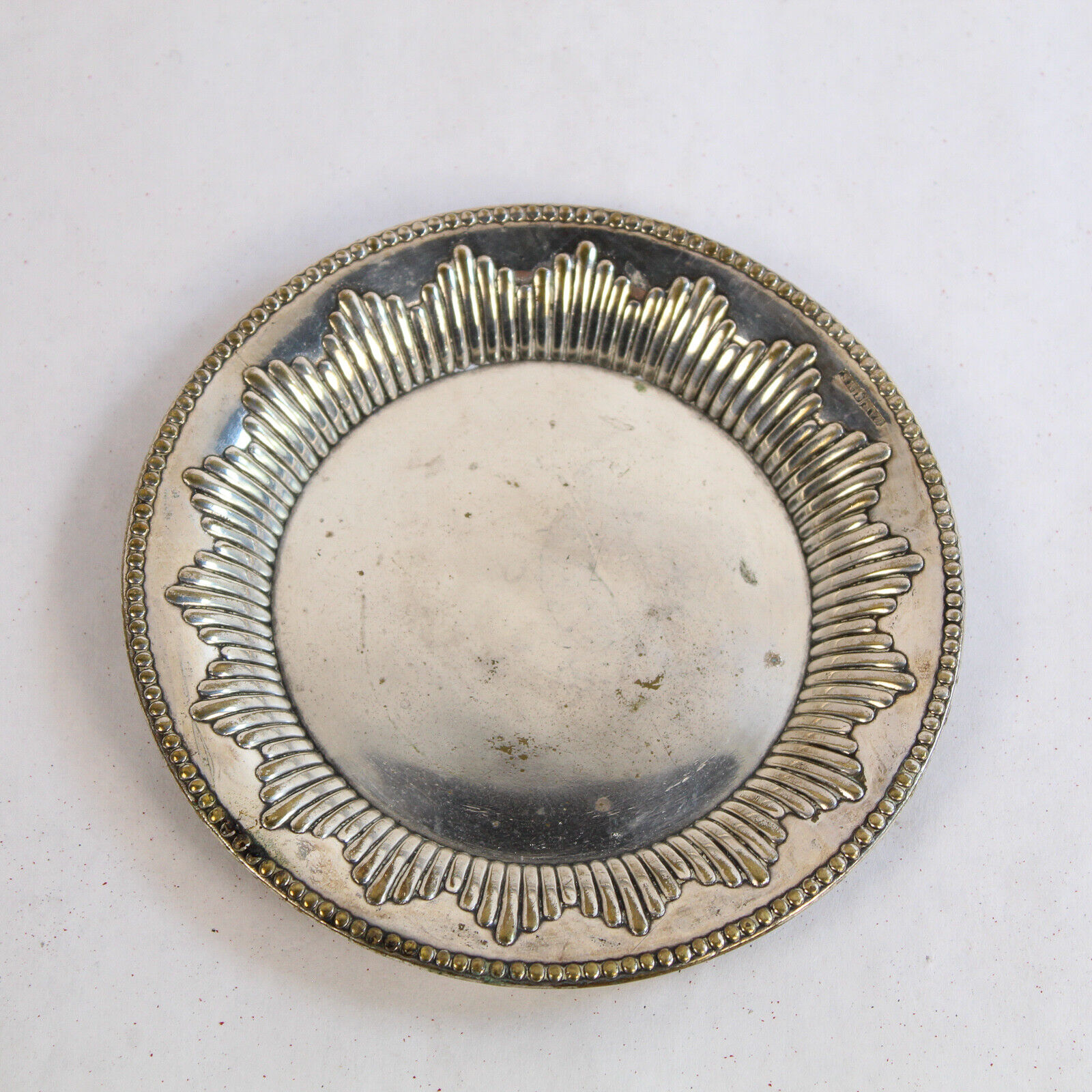 Vintage Art Deco Swedish GAB MS Guldsmedsaktiebolaget Silver Plate Saucer Marked