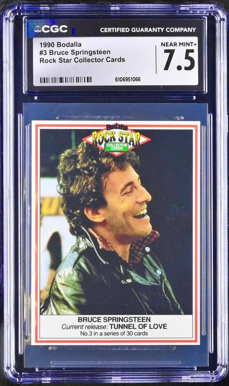 1990 BRUCE SPRINGSTEEN Trading Card Bodalla Rock Star Collector Cards CGC 7.5 1990 BRUCE SPRINGSTEEN Trading Card Bodalla Rock Star Collector Cards CGC 7.5