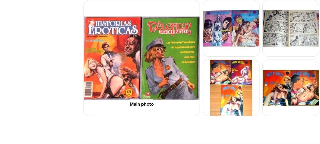 6Spicy Sexy Historias Eroticas 80s True Crime Pulp Comics Girldanger Italian Art