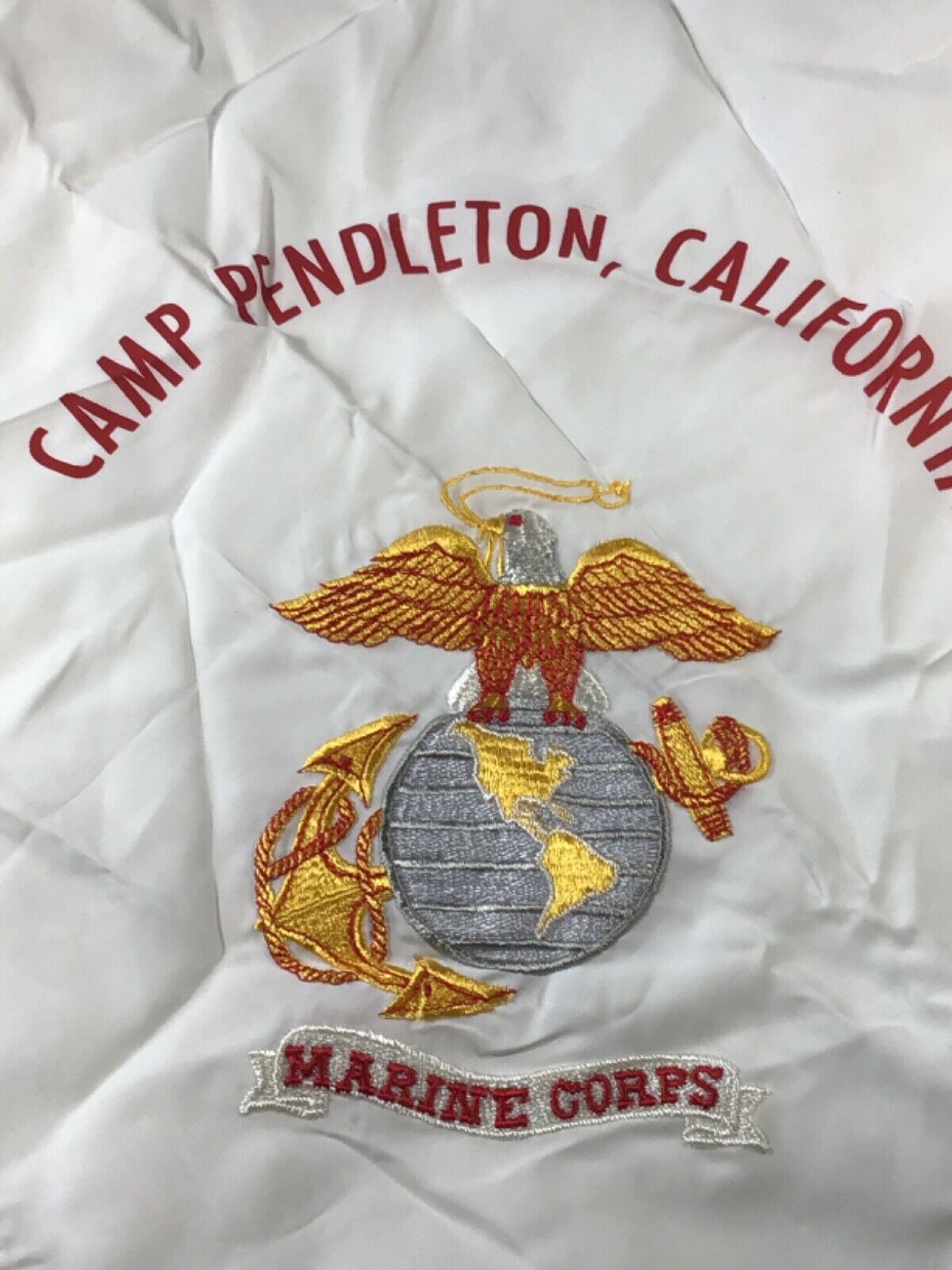 Large USMC Camp Pendleton, California Embroidered Scarf