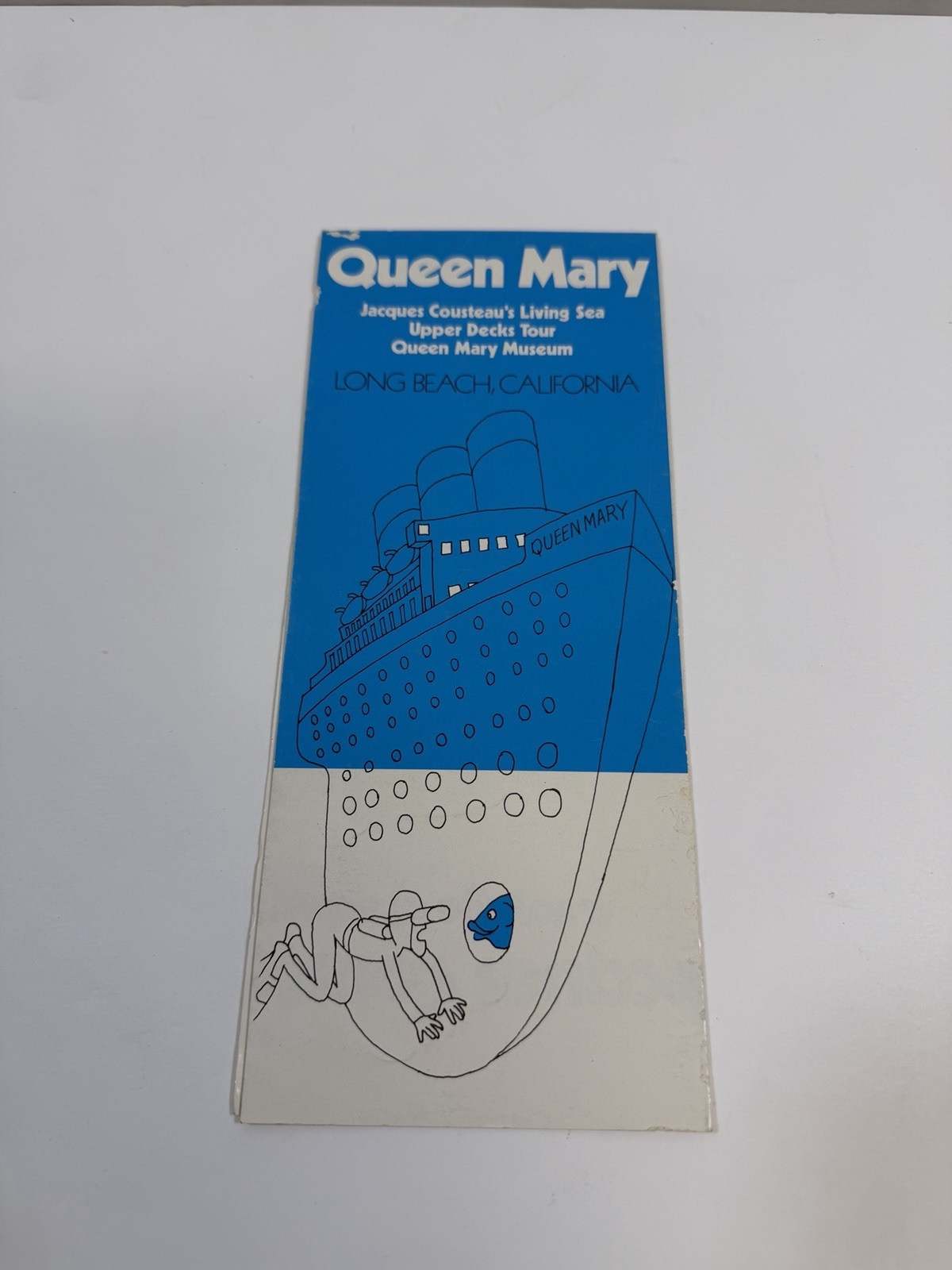 Vintage 1972 Queen Mary Jacques Cousteau\'s Living Sea Program Pamphlet Vintage 1972 Queen Mary Jacques Cousteau\'s Living Sea Program Pamphlet