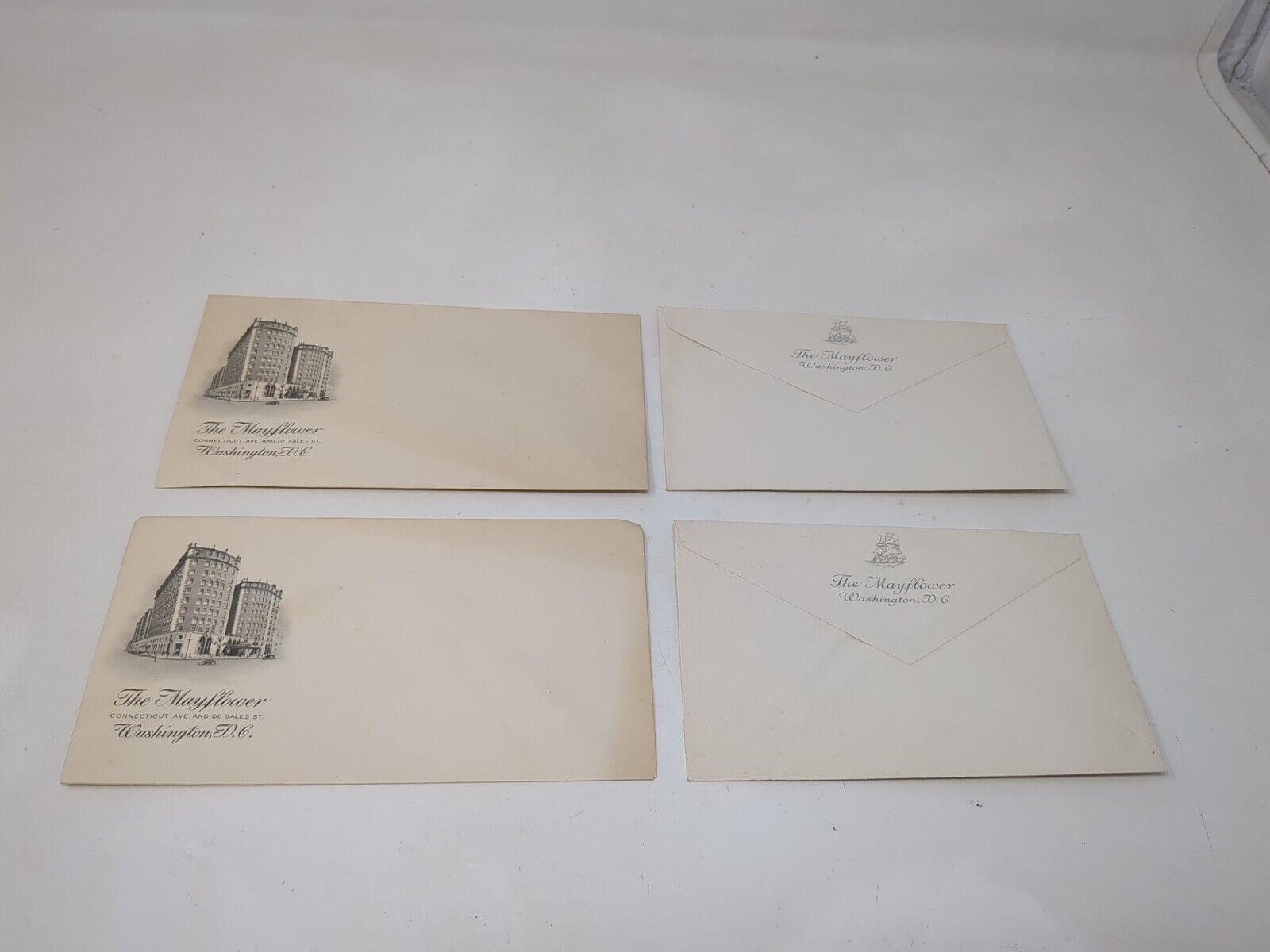 Mayflower Hotel Washington DC Letter Envelope Mailer With Logo VTG 1940s 1950s