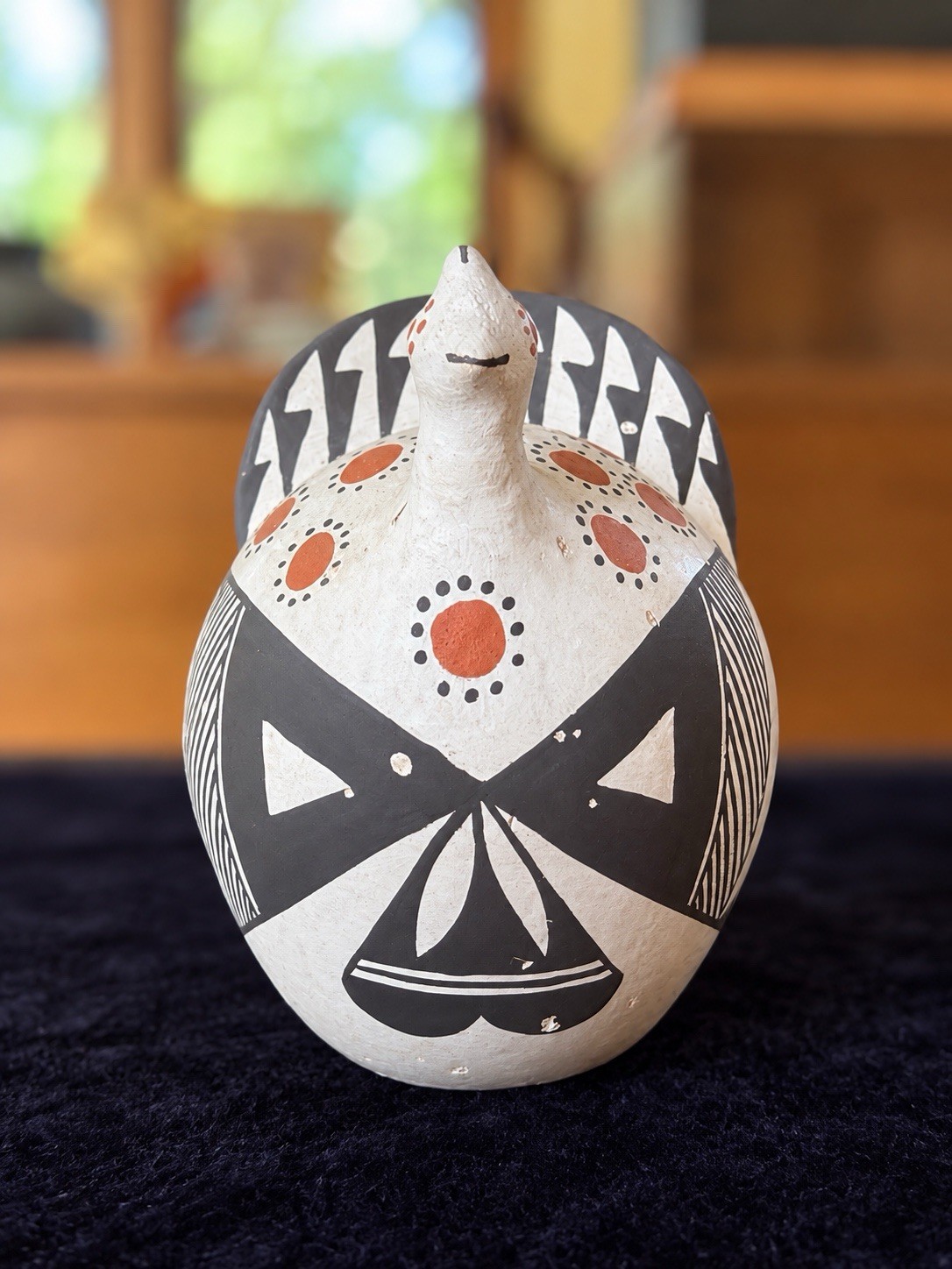 Vintage Acoma Pueblo Pottery Bird Effigy Signed D.C. Native American Southwest Vintage Acoma Pueblo Pottery Bird Effigy Signed D.C. Native American Southwest