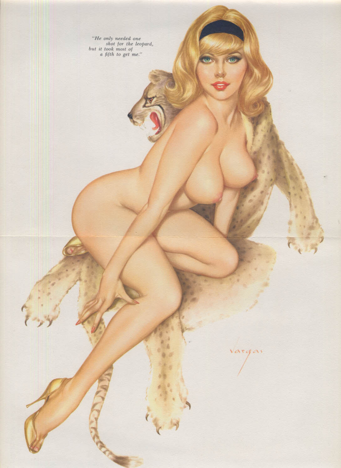 It took most of a fifth to get me: Alberto Vargas Playboy pin-up 1966