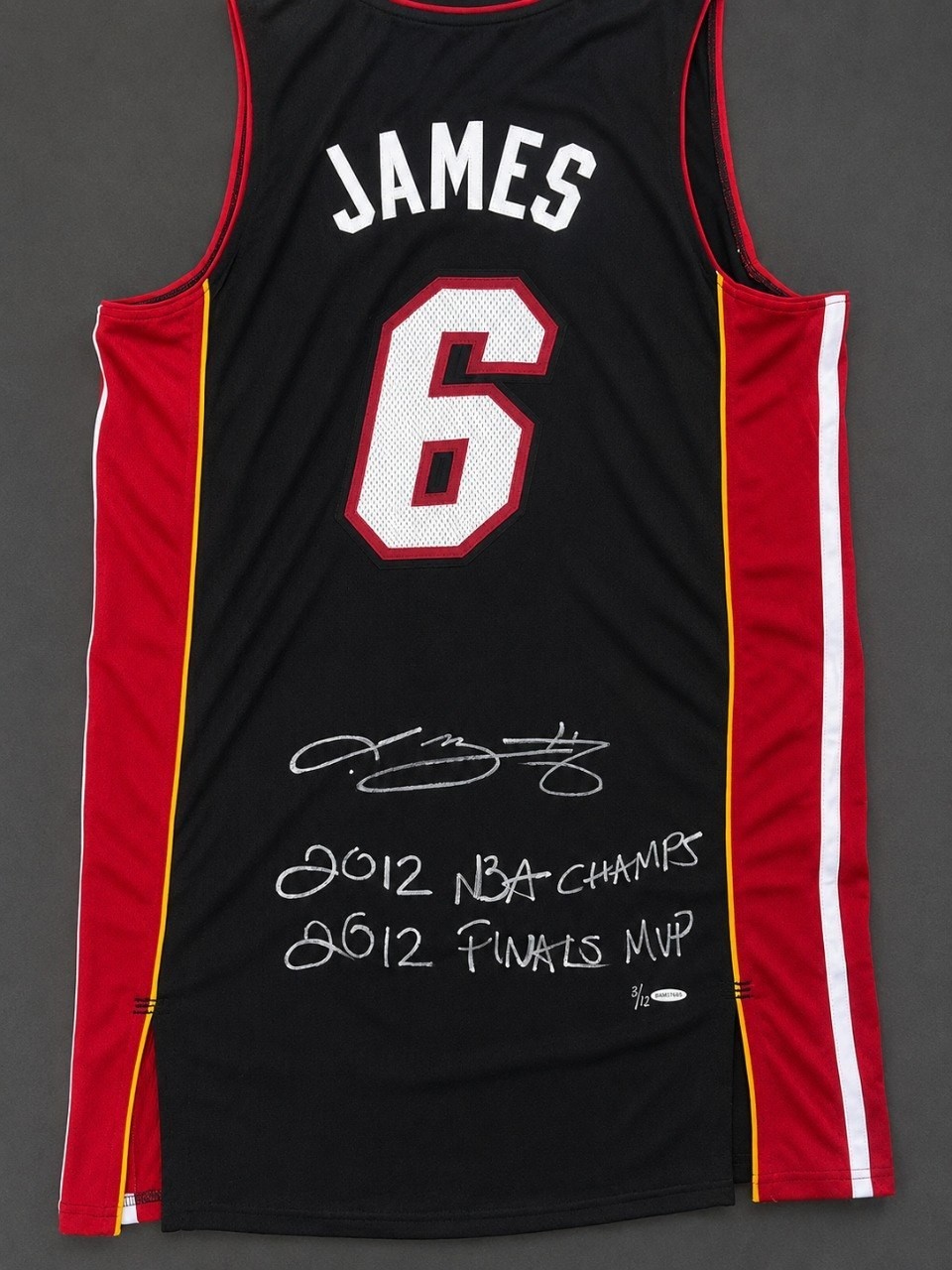 LeBron James #6 Signed Miami Heat Jersey 2012 Finals MVP UDA Authenticated LeBron James #6 Signed Miami Heat Jersey 2012 Finals MVP UDA Authenticated