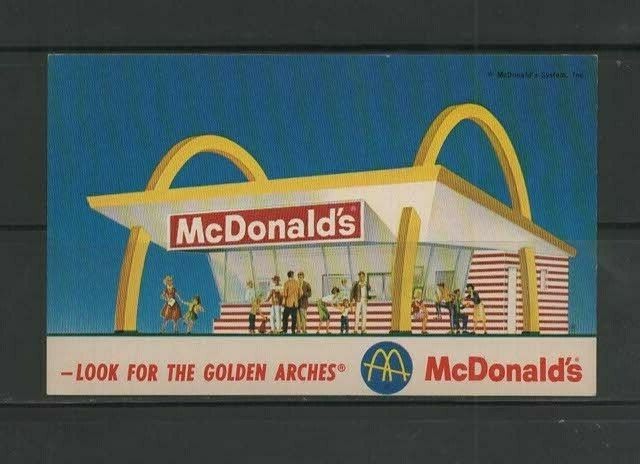 Postcard MacDonalds Happy anniversary rare postcard 1967