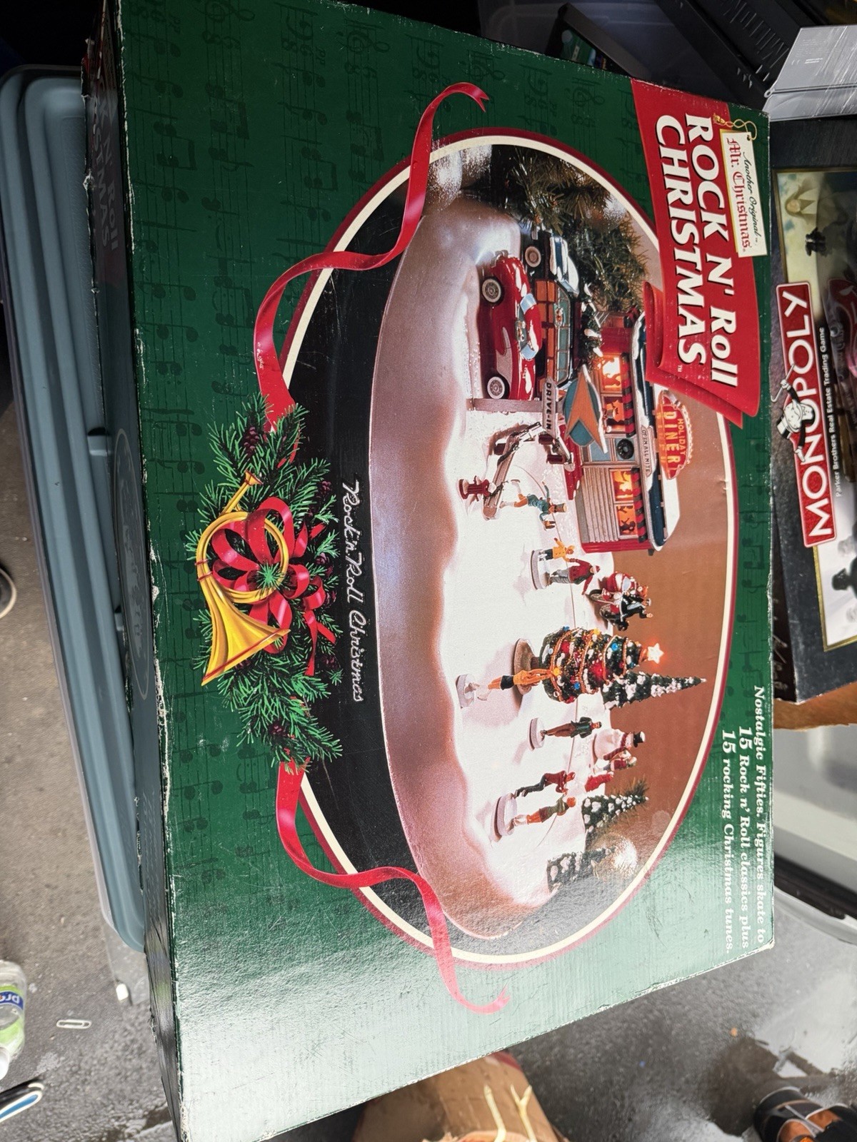 VTG 1997 Mr. Christmas Rock N Roll Animated Musical Diner Skating Pond W/Box VTG 1997 Mr. Christmas Rock N Roll Animated Musical Diner Skating Pond W/Box