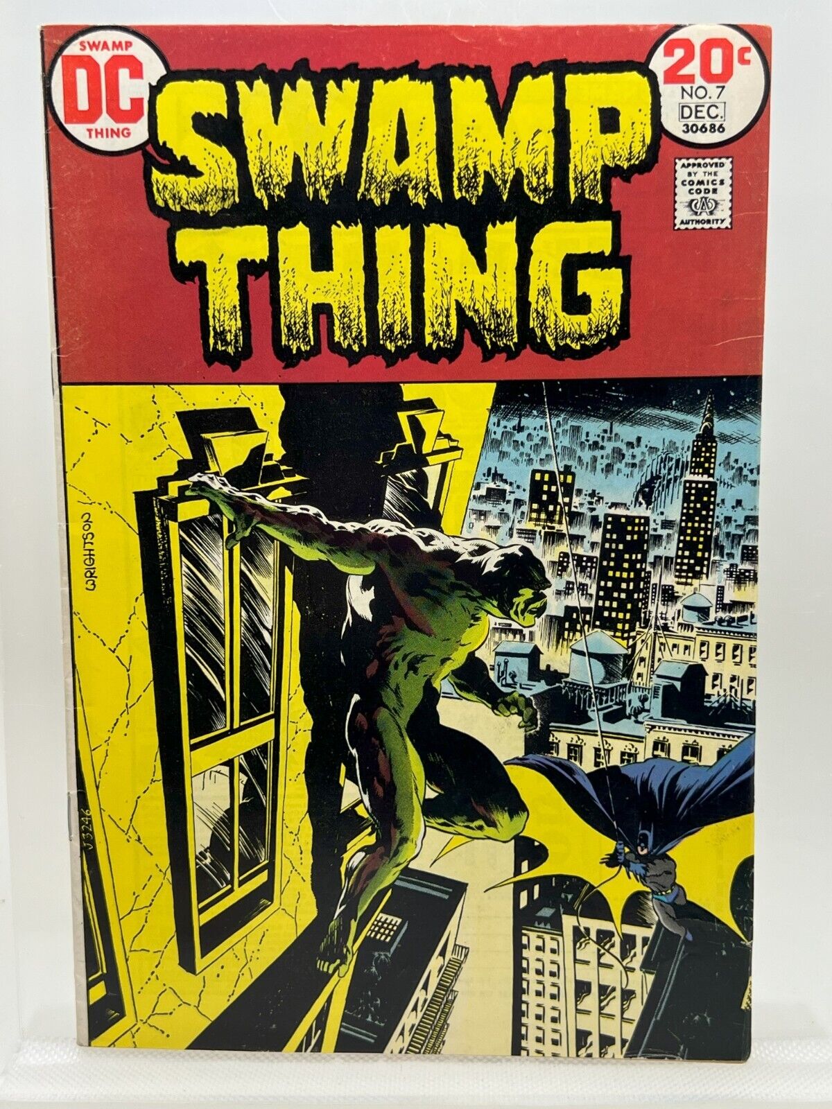 Swamp Thing 7 ~Est 6.5-7.0 ~(12/73) ~Classic Wrightson ~OW/W pgs ~1st Team-Up