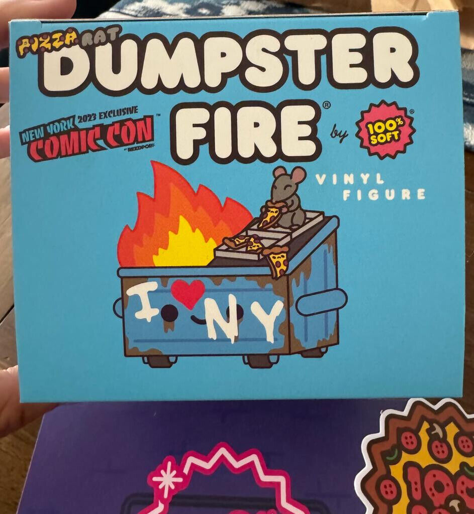 Dumpster Fire - Pizza Rat - NYCC 2023 - Exclusive - 100% Soft
