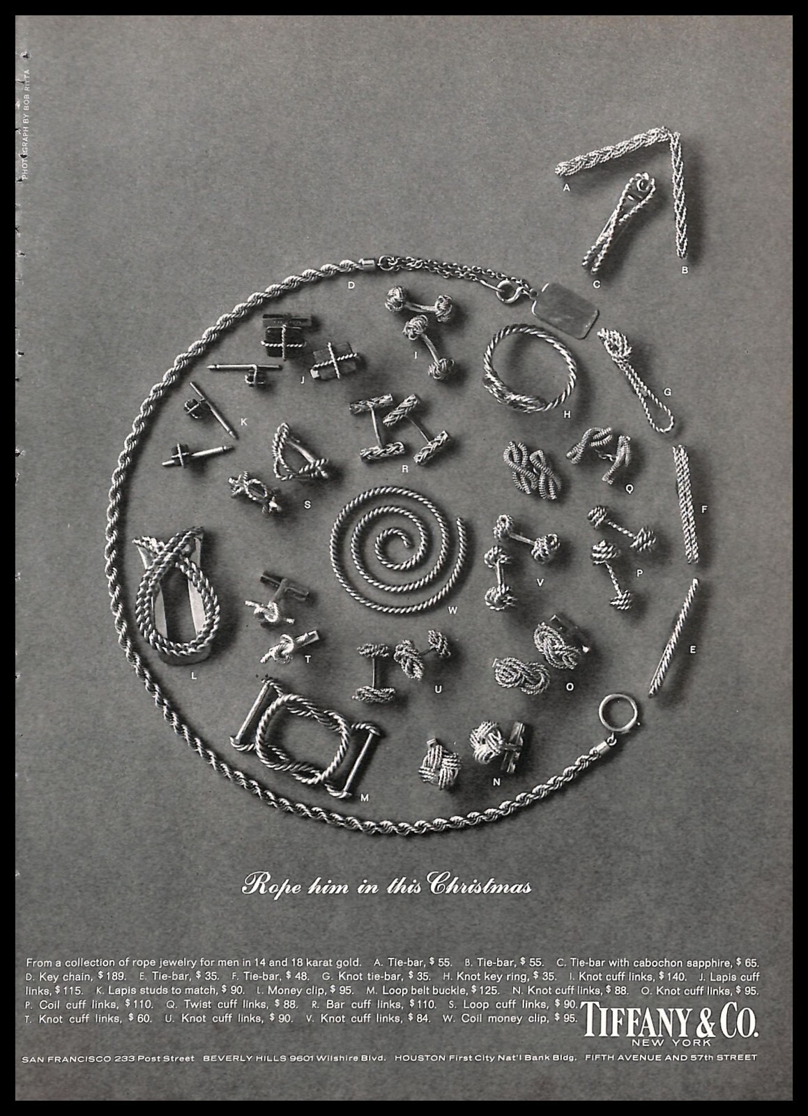 1964 Tiffany & Co Jewelry Vintage PRINT AD Men's Accessories Cufflinks 1964 Tiffany & Co Jewelry Vintage PRINT AD Men's Accessories Cufflinks