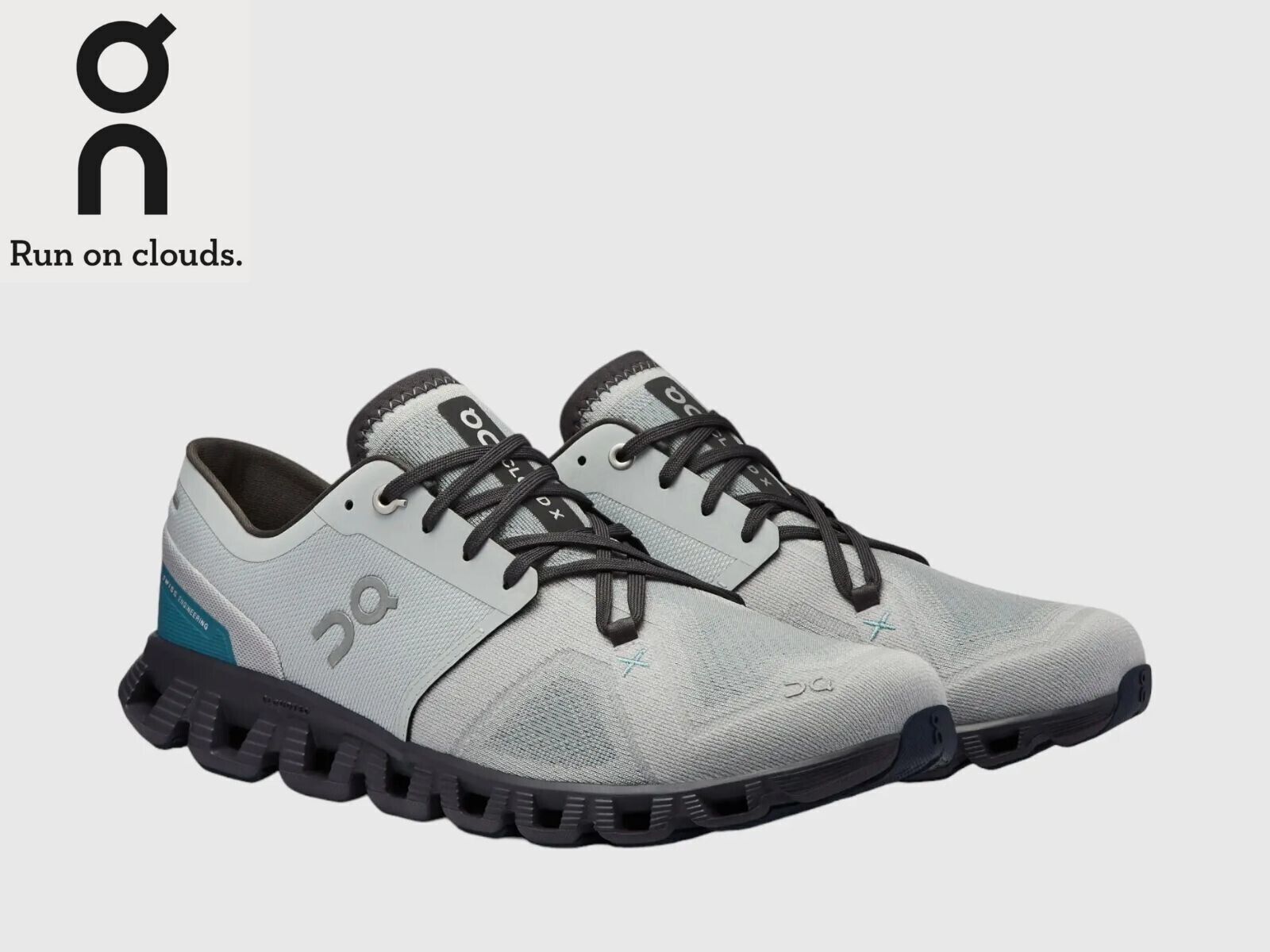 SALE OFF ON CLOUD X 3 Men's Running Shoes Color Glacier | Iron US Size D·