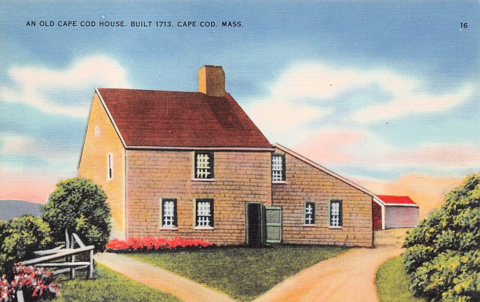 Dennis Cape Cod MA Massachusetts Howes House Steve Hall Vtg Postcard C51