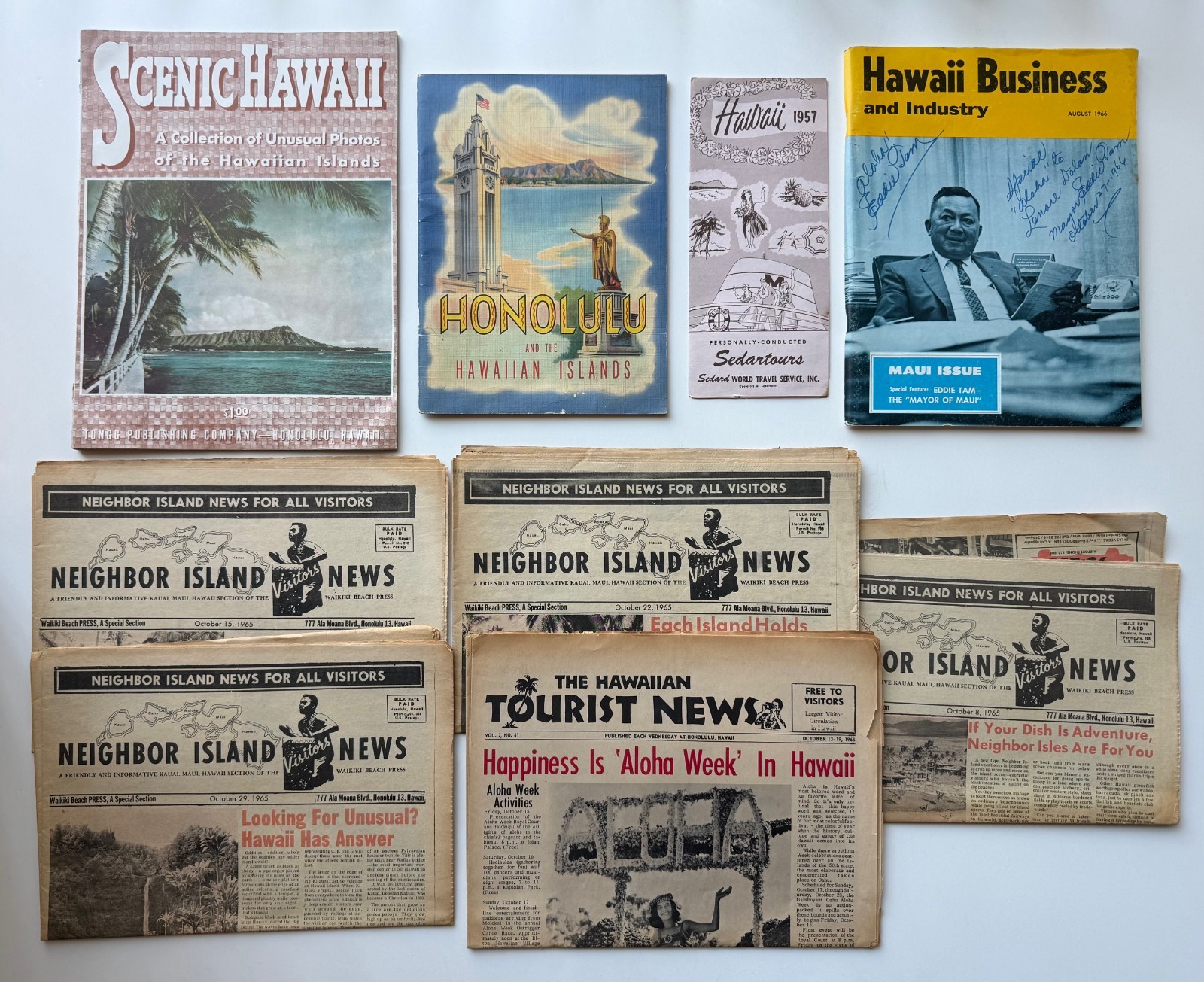 1944-1965 SCENIC HAWAII & Honolulu Travel LOT Photo Guides Booklet Brochure & 1944-1965 SCENIC HAWAII & Honolulu Travel LOT Photo Guides Booklet Brochure &