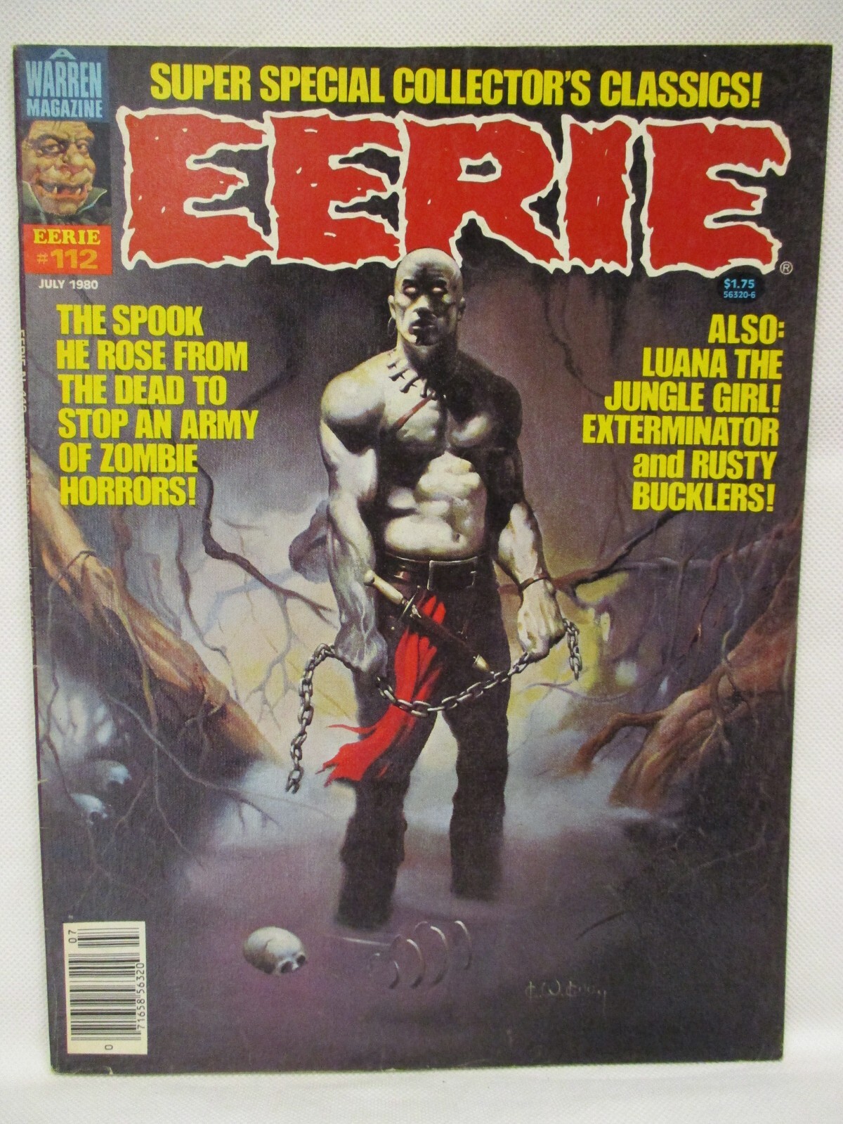 Eerie 112 July 1980 Warren Horror Magazine Ken Kelly Cover Art, Esteban Maroto Eerie 112 July 1980 Warren Horror Magazine Ken Kelly Cover Art, Esteban Maroto