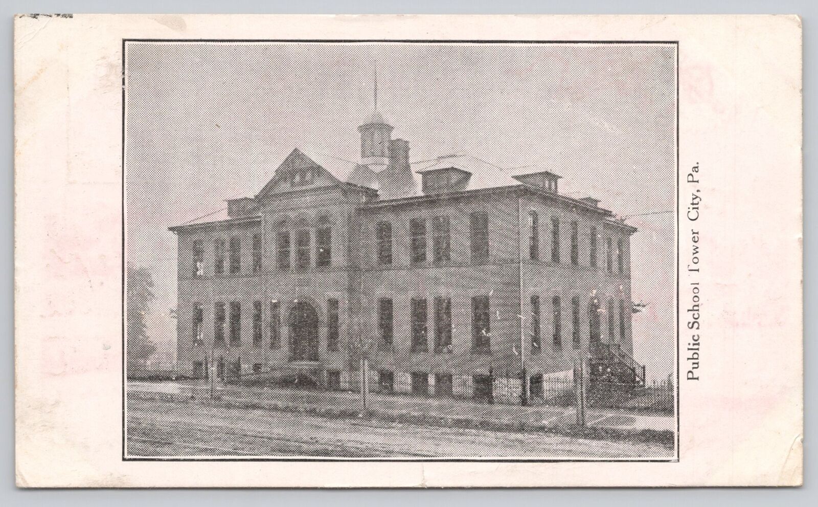 Postcard Public School Tower City Pennsylvania ca.1908