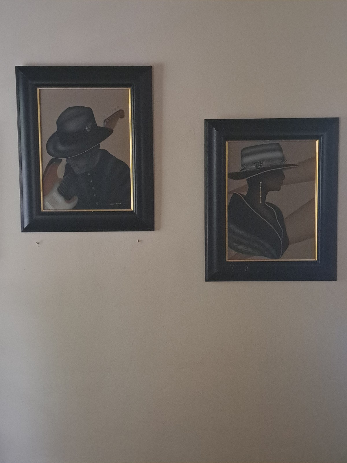 JUNE MARIE ORIGINAL OIL ON CANVAS PAINTING AND MUSICAN STAIRWAYS TO THE BLUES