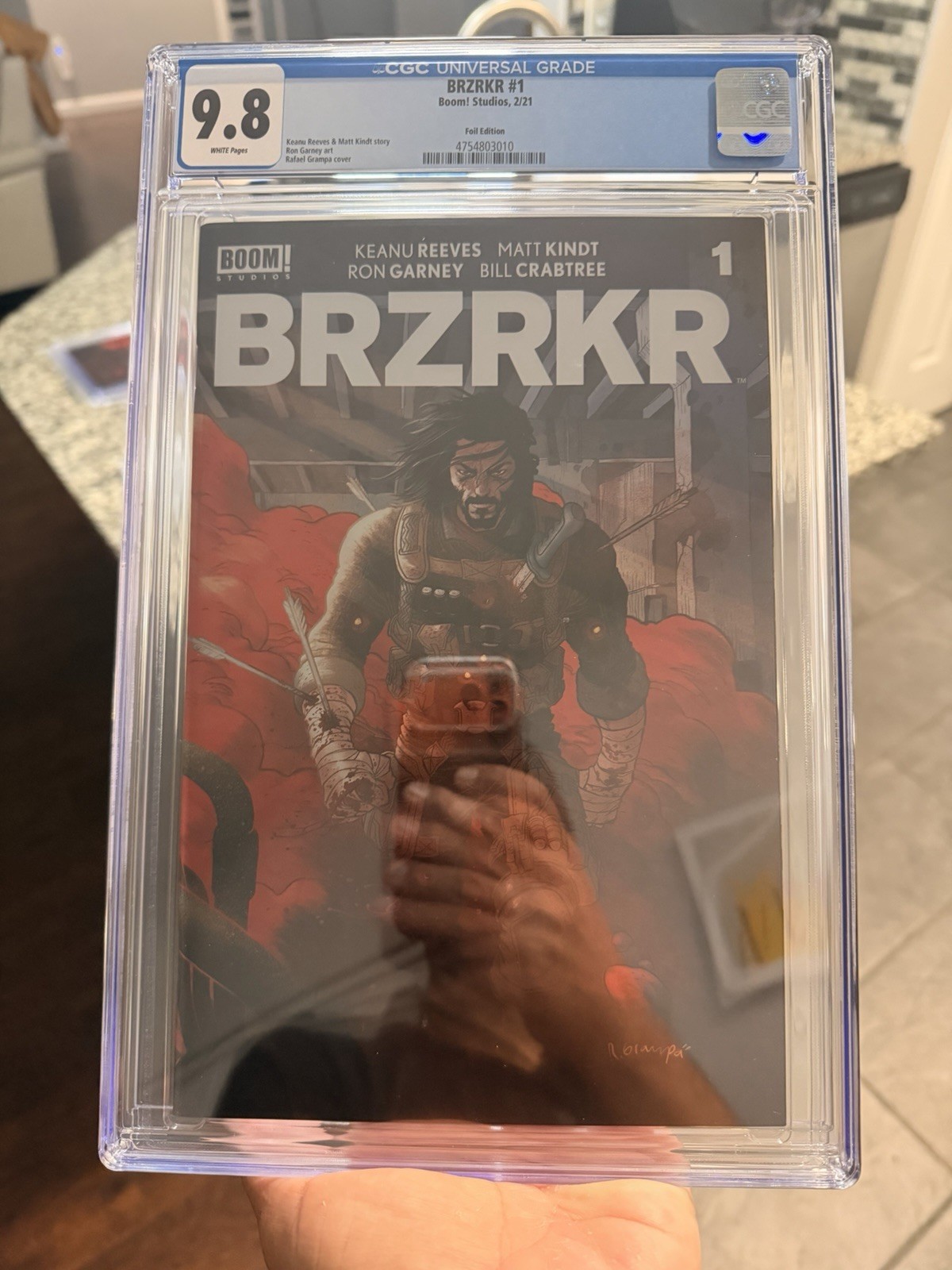BRZRKR 1 CGC 9.8 Rafael Grampa Cover Keanu Reeves and Matt Kindt Story 2021 *NEW