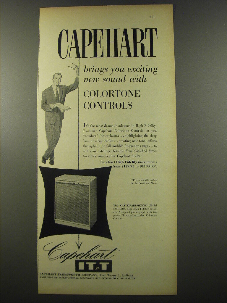 1955 Capehart Gaite Parisienne Model 52PH56B Phonograph Advertisement