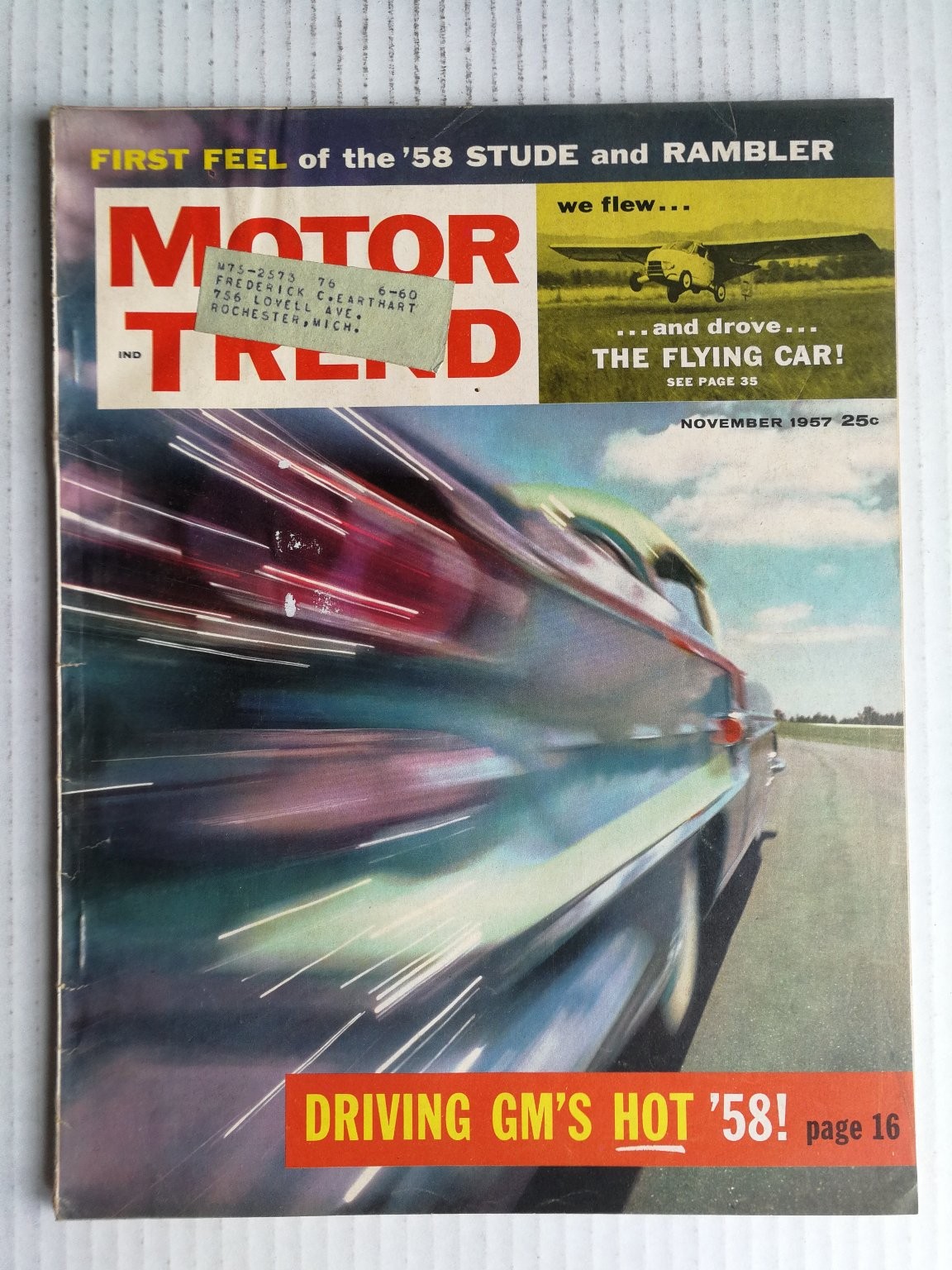 Motor Trend Magazine November 1957 1958 Rambler Studebaker-Packard Jensen 541 Motor Trend Magazine November 1957 1958 Rambler Studebaker-Packard Jensen 541