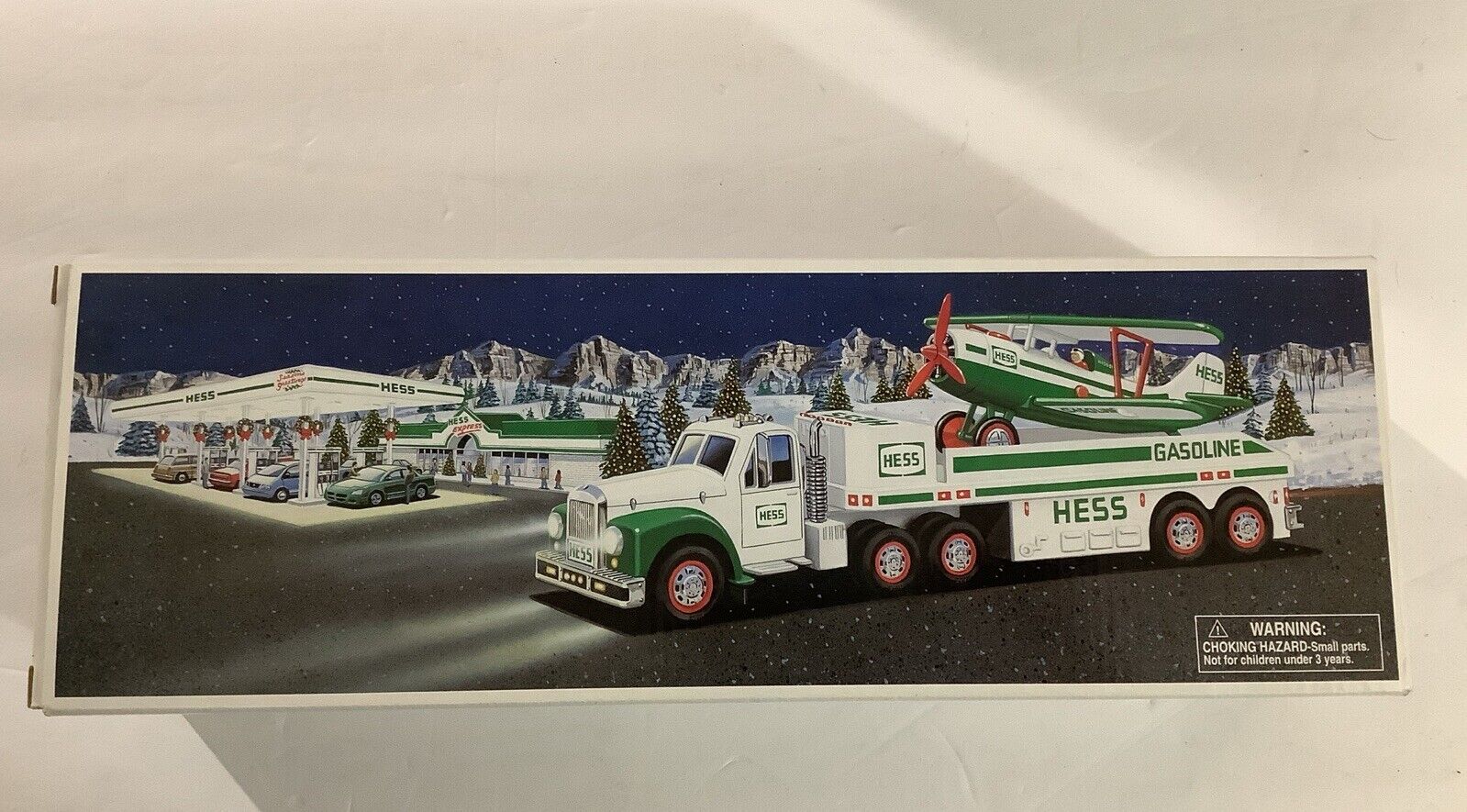 2002 HESS Toy Truck and Bi-plane In Original Box Yellow & Green New Open Box
