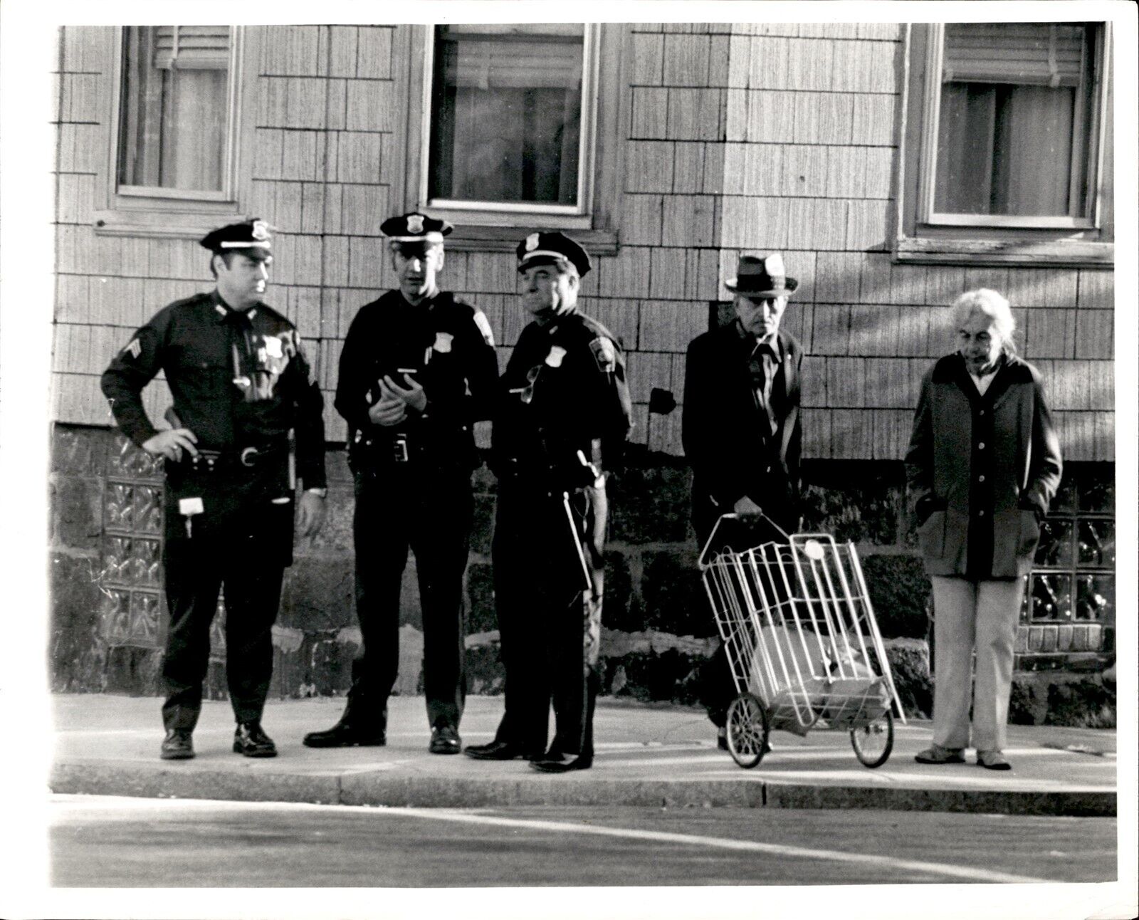 LG58 1976 Original M Leo Tierney Photo SOUTH BOSTON HIGH SCHOOL Police Officers