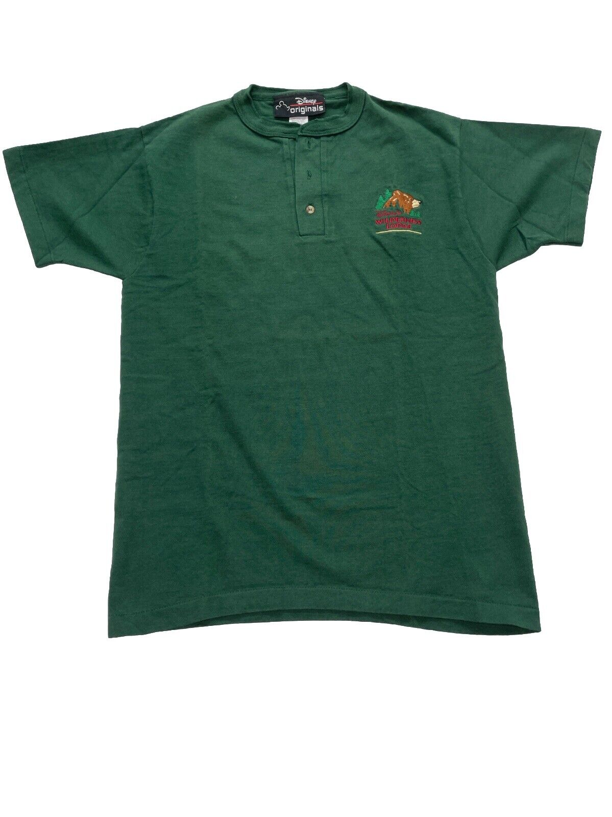 VINTAGE Disney Originals  T shirt Unisex Green Wilderness Lodge S/M