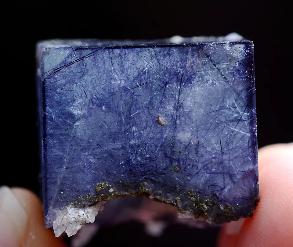 30g Natural Bismuthinite Purple FLUORITE & Crystal Mineral Specimen/Yaogangxian
