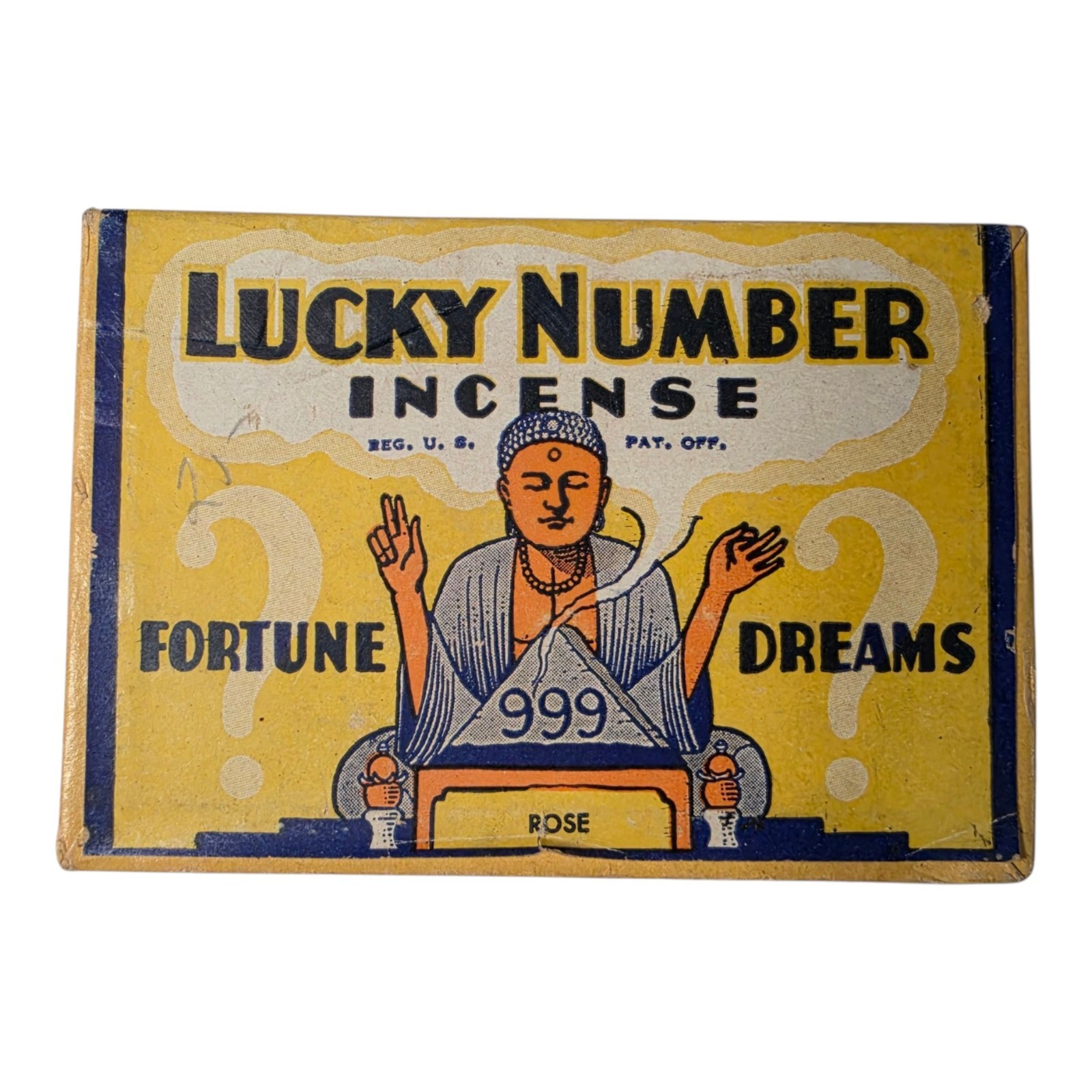 Vintage Lucky Number 999 Fortune Dreams Incense Box Chicago IL