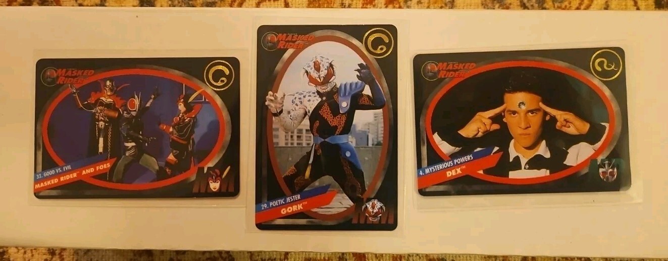 POWER RANGERS CARDZILLION MASKED RIDER VINTAGE CARDS #4 #29 #32 SABAN BANDAI POWER RANGERS CARDZILLION MASKED RIDER VINTAGE CARDS #4 #29 #32 SABAN BANDAI